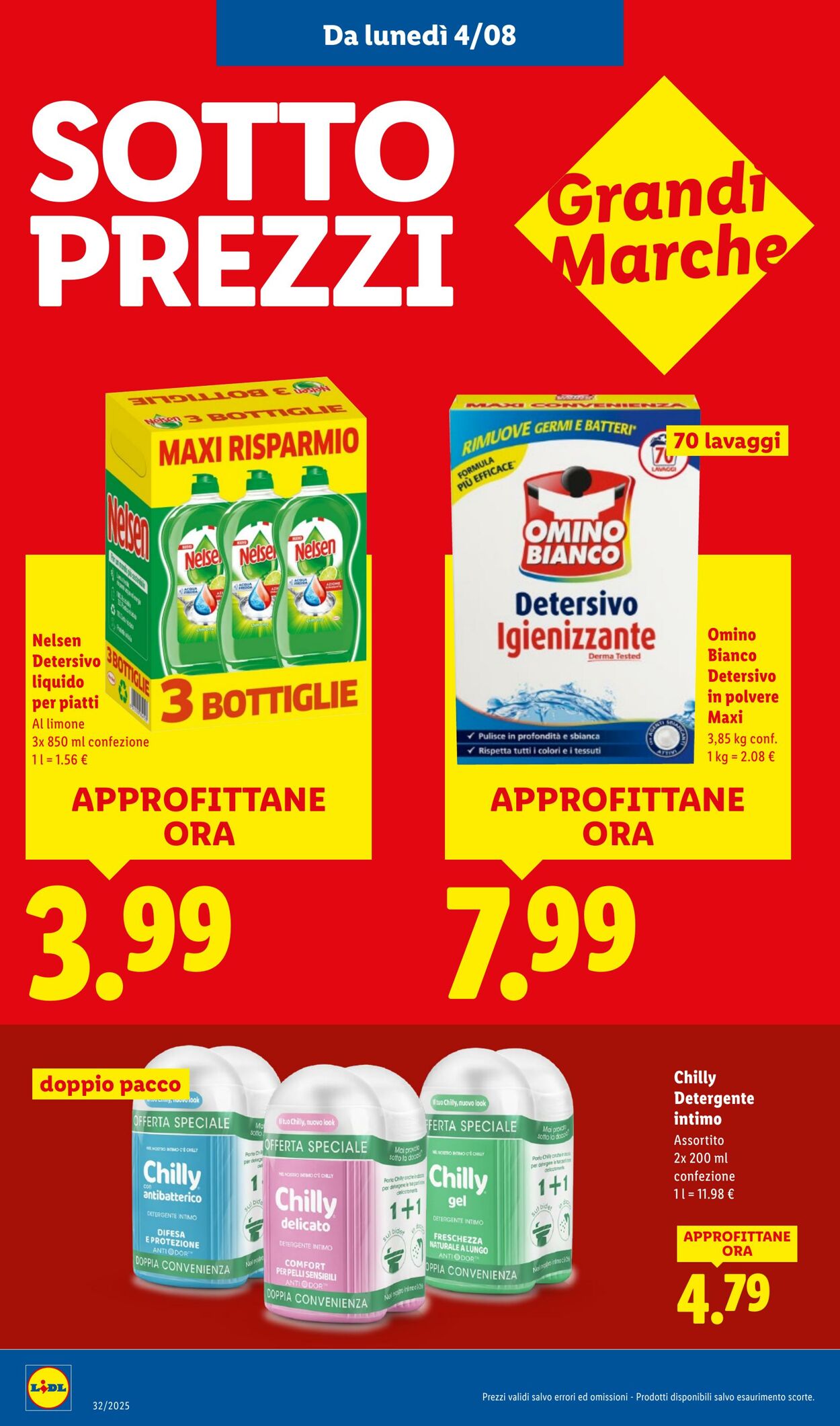 Volantino Lidl 04.08.2025 - 10.08.2025