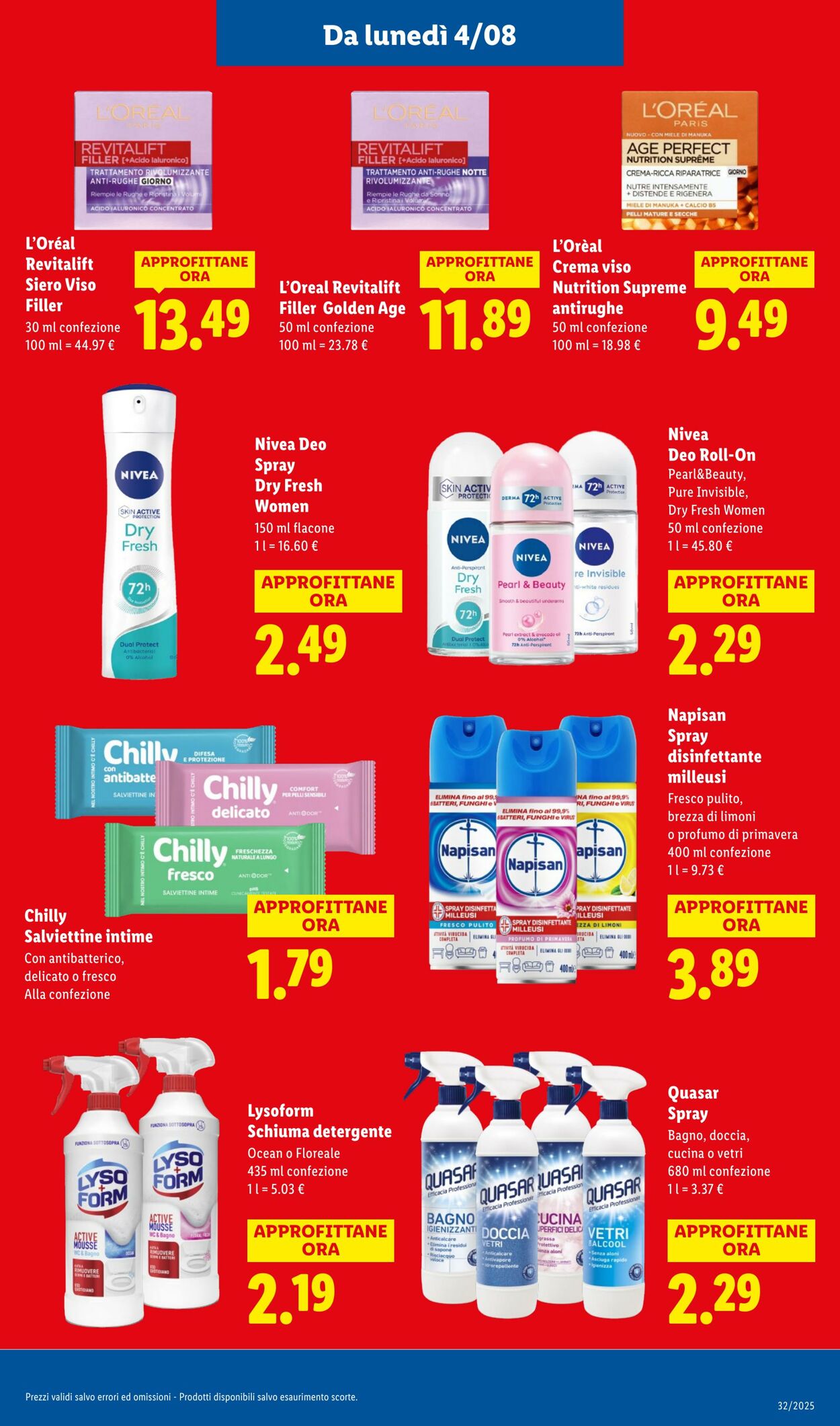 Volantino Lidl 04.08.2025 - 10.08.2025