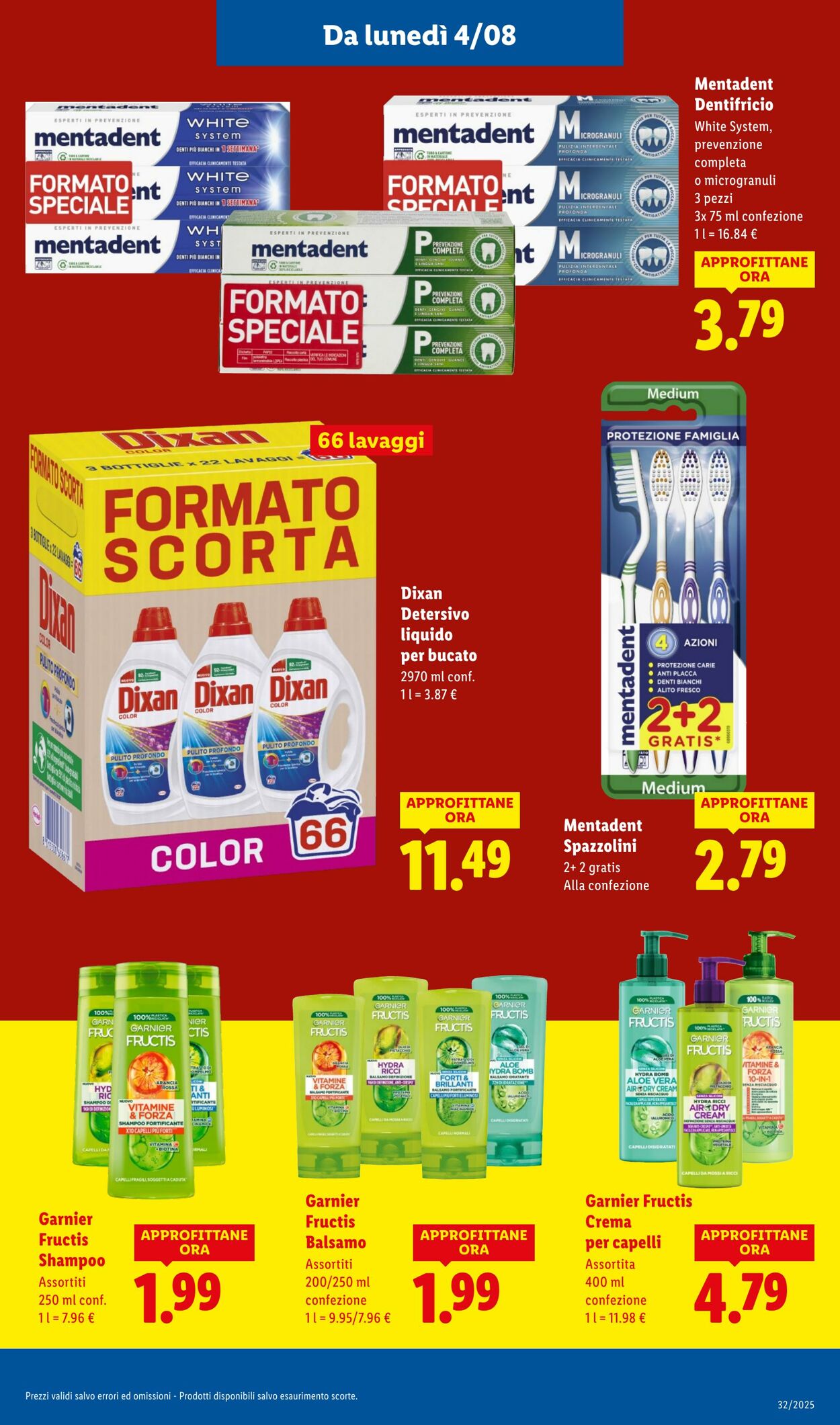 Volantino Lidl 04.08.2025 - 10.08.2025