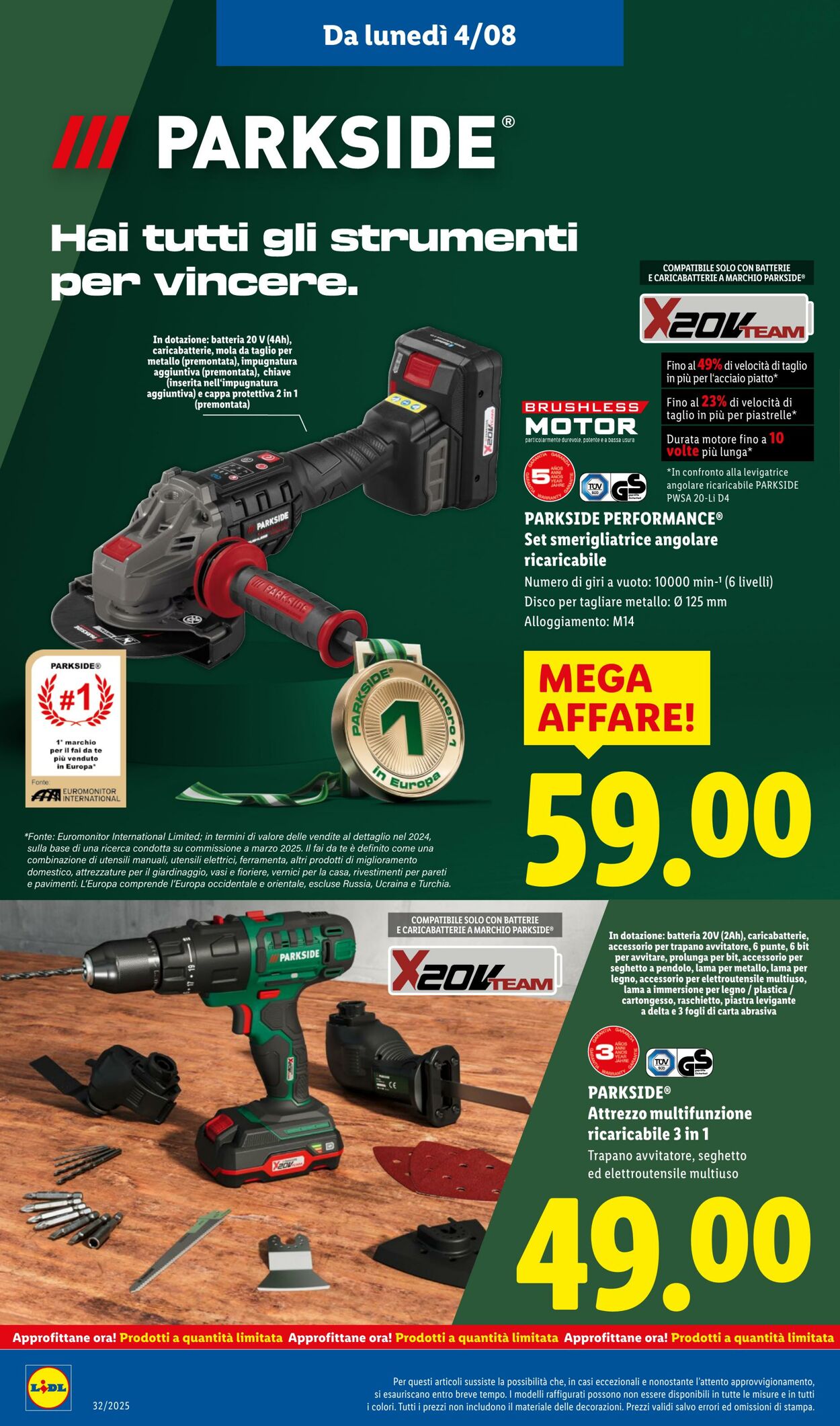 Volantino Lidl 04.08.2025 - 10.08.2025