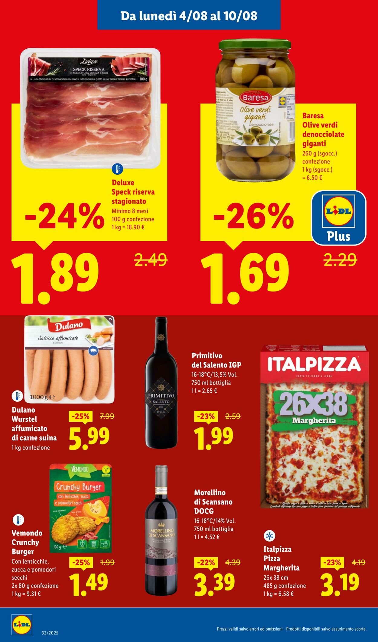 Volantino Lidl 04.08.2025 - 10.08.2025
