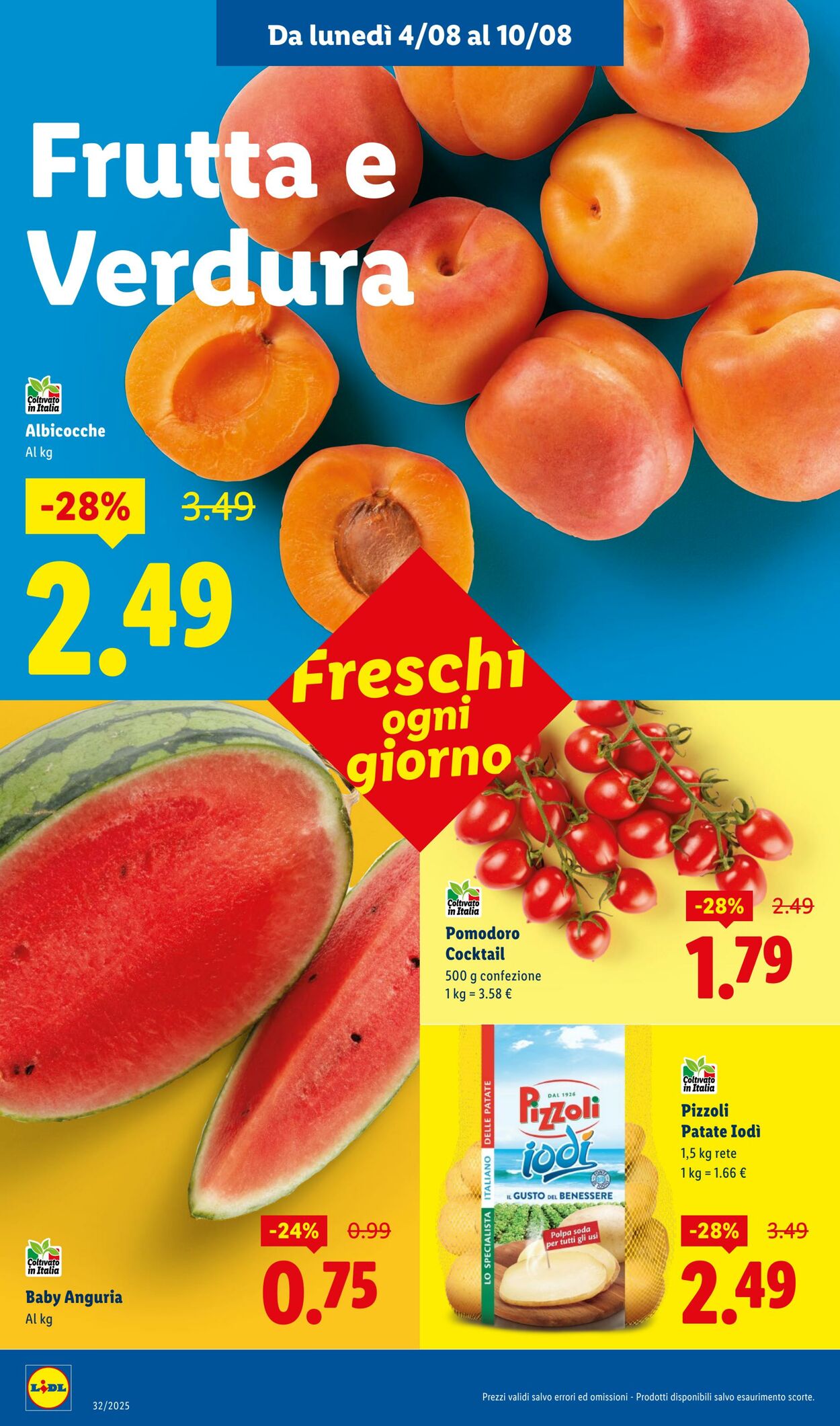 Volantino Lidl 04.08.2025 - 10.08.2025