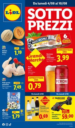 Volantino Lidl 04.08.2025 - 10.08.2025