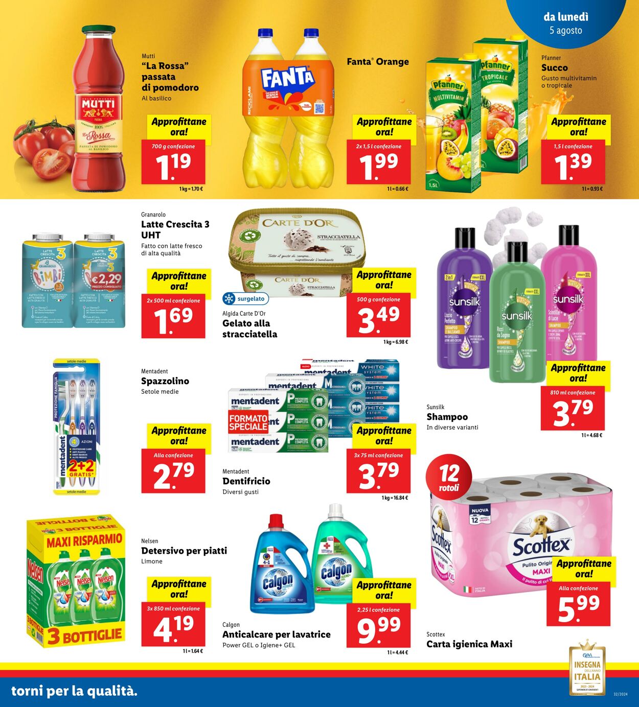 Volantino Lidl 05.08.2024 - 11.08.2024