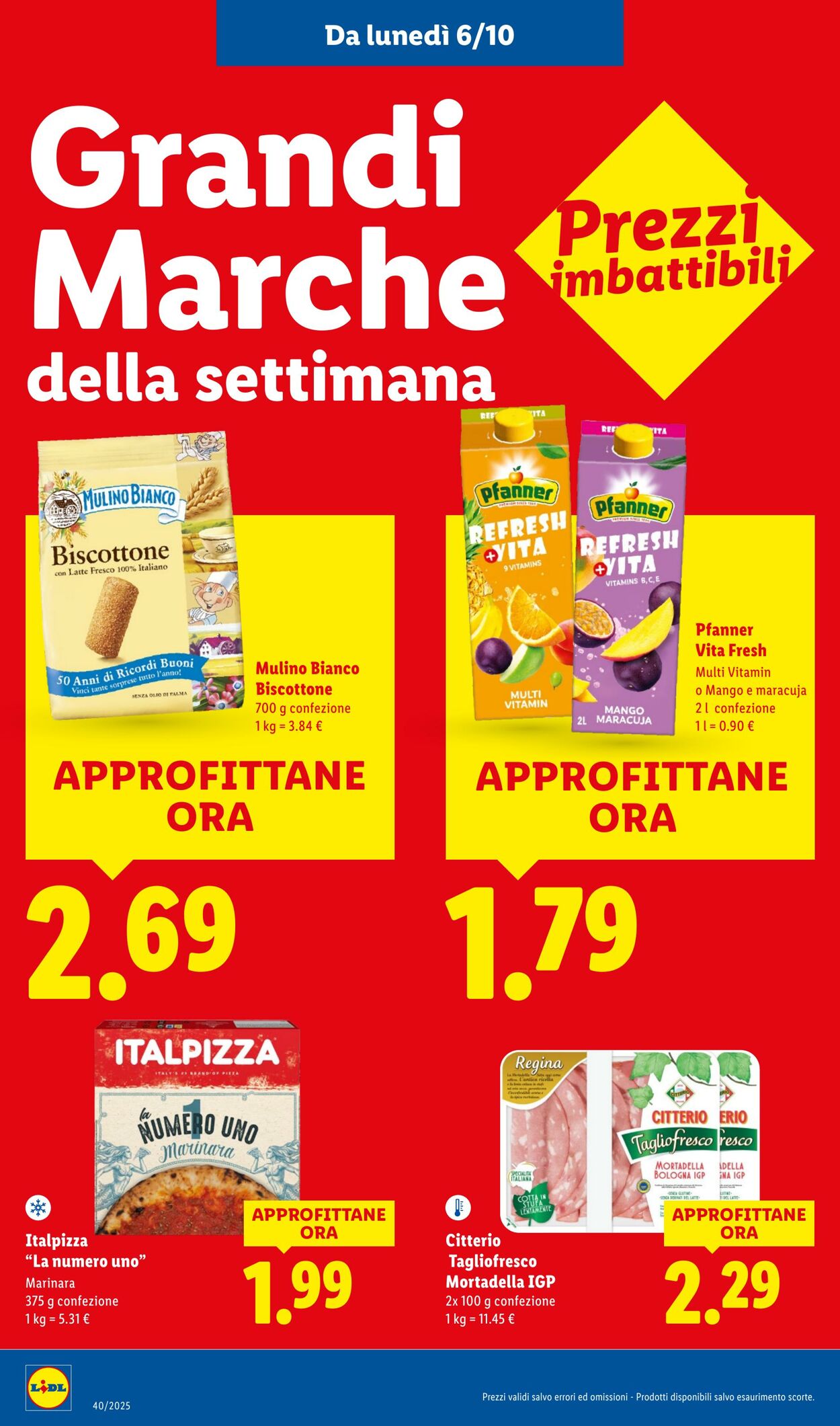 Volantino Lidl 06.10.2025 - 12.10.2025