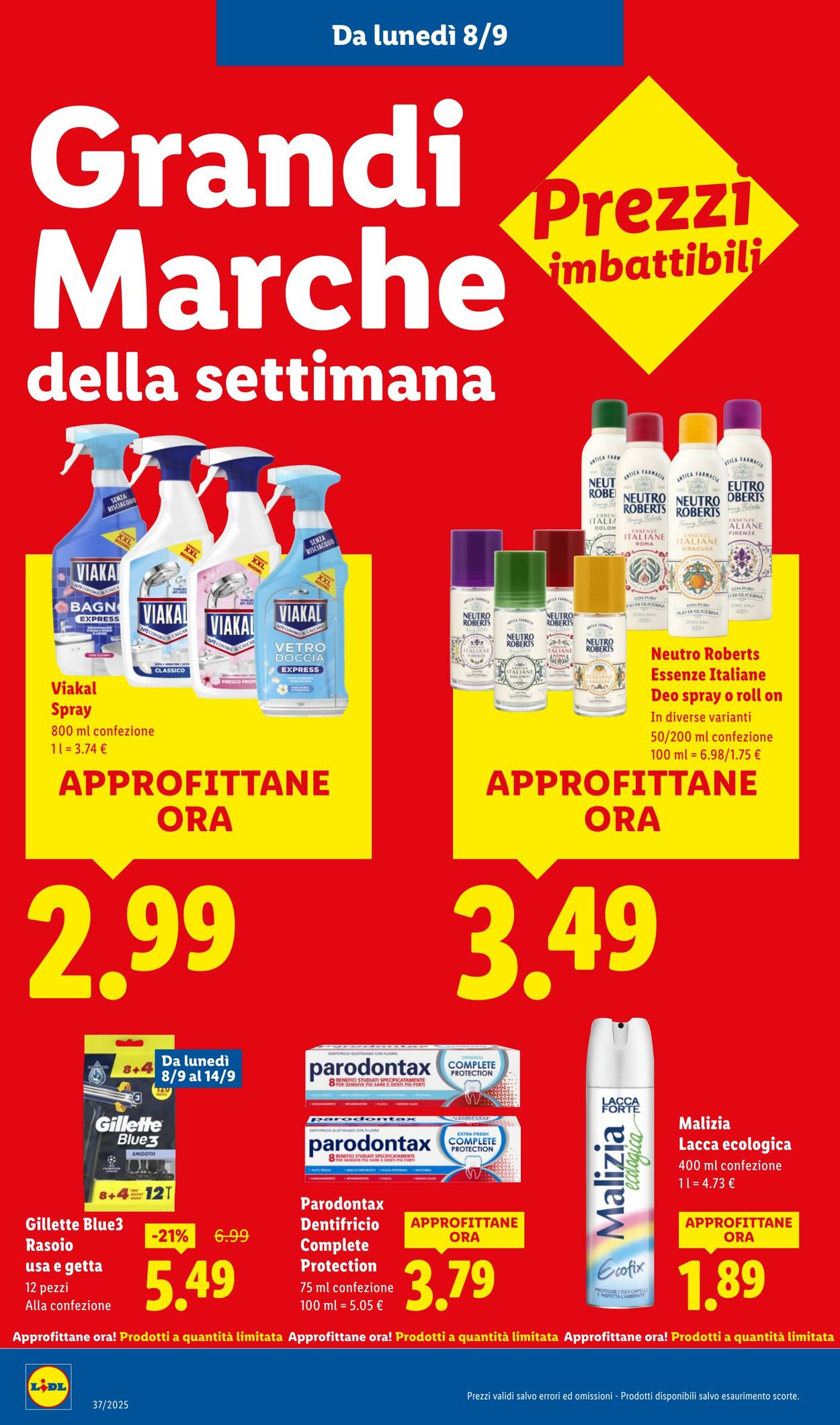 Volantino Lidl 08.09.2025 - 14.09.2025