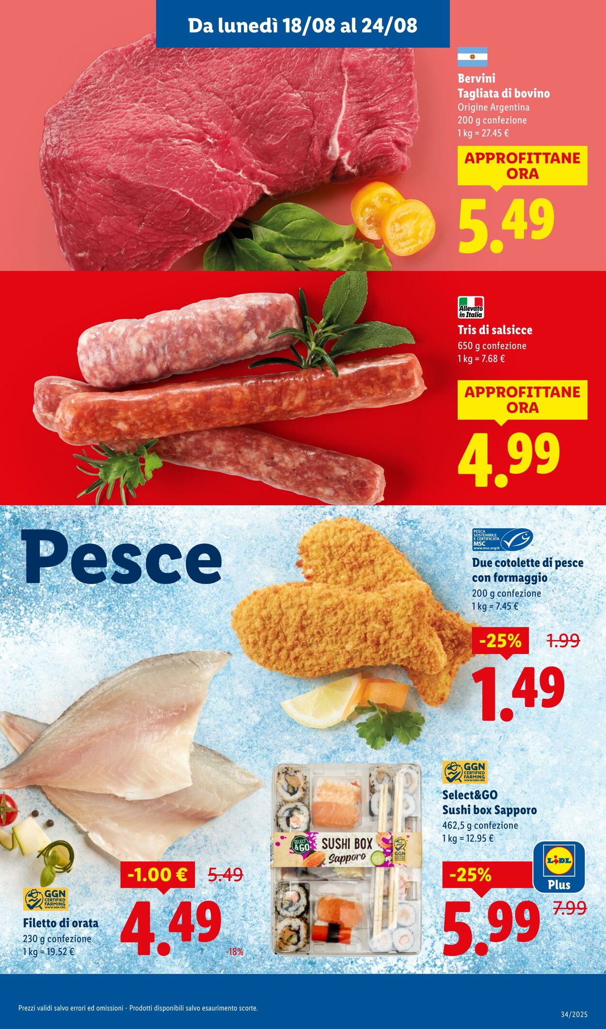 Volantino Lidl 18.08.2025 - 24.08.2025