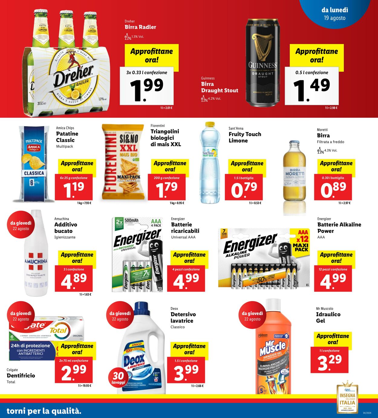 Volantino Lidl 19.08.2024 - 25.08.2024