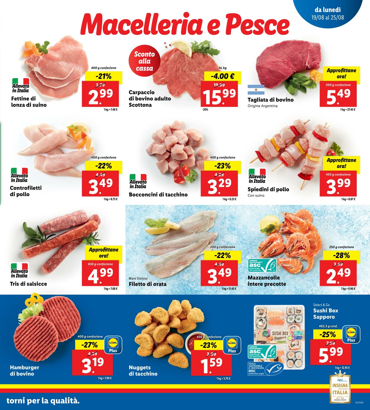 Volantino Lidl 19.08.2024 - 25.08.2024