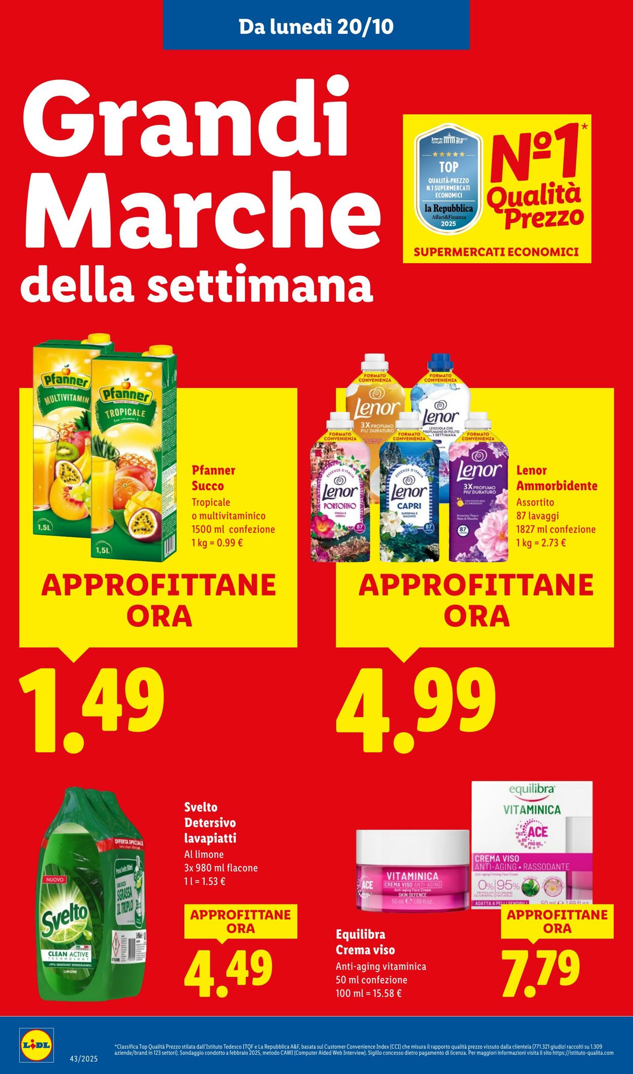 Volantino Lidl 20.10.2025 - 26.10.2025