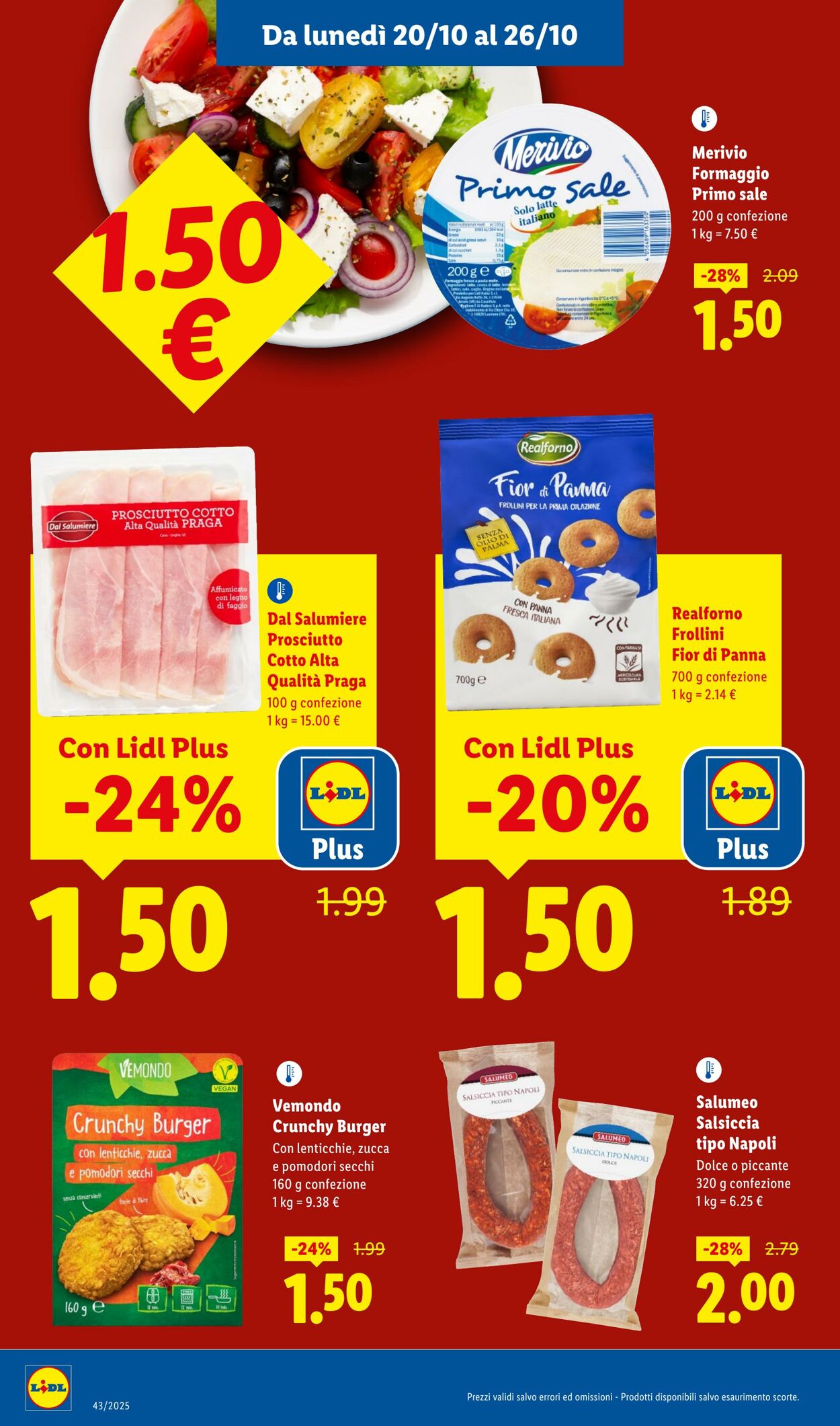 Volantino Lidl 20.10.2025 - 26.10.2025