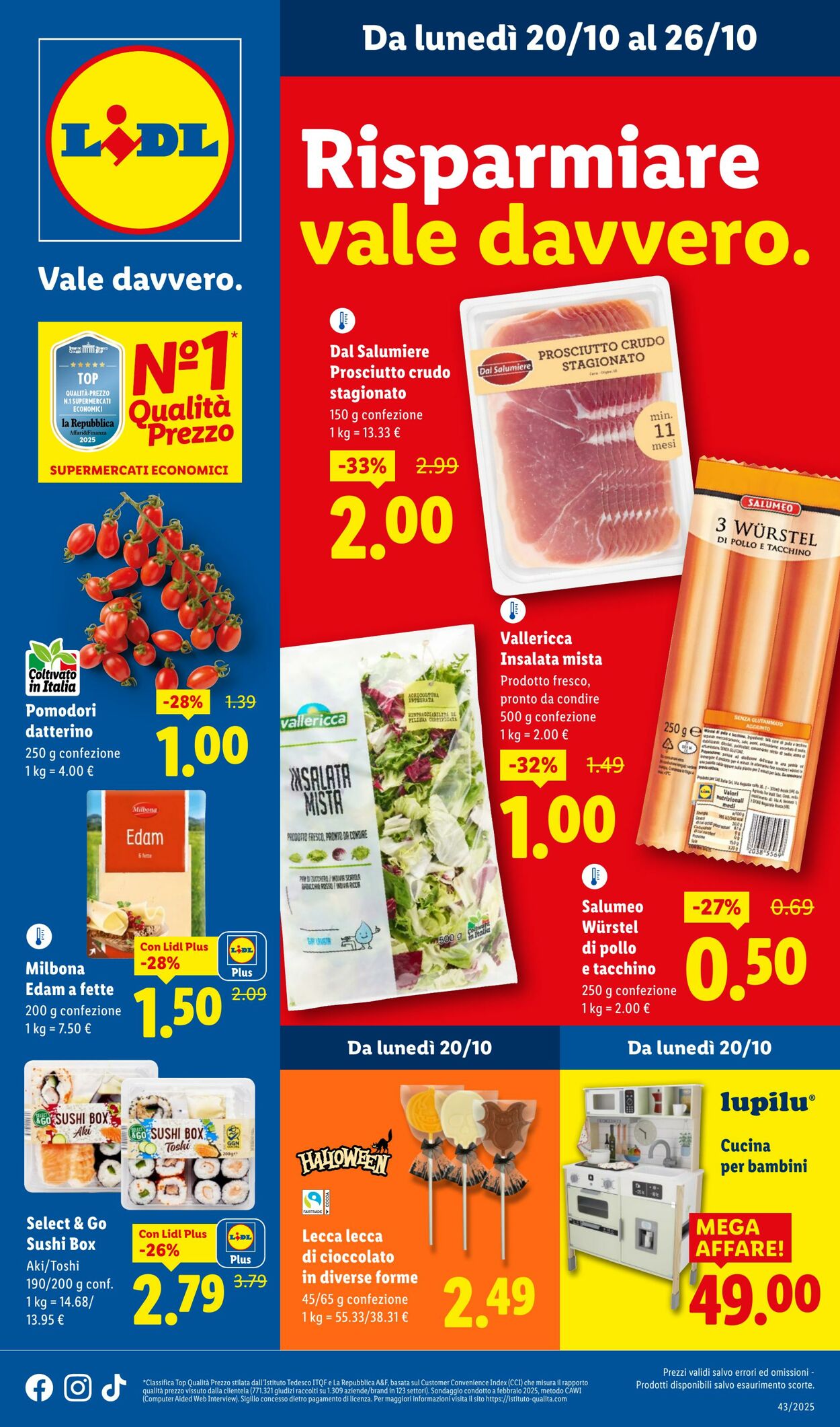 Volantino Lidl 20.10.2025 - 26.10.2025