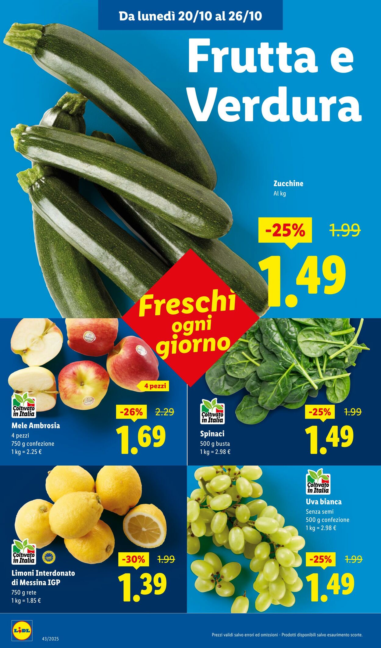 Volantino Lidl 20.10.2025 - 26.10.2025