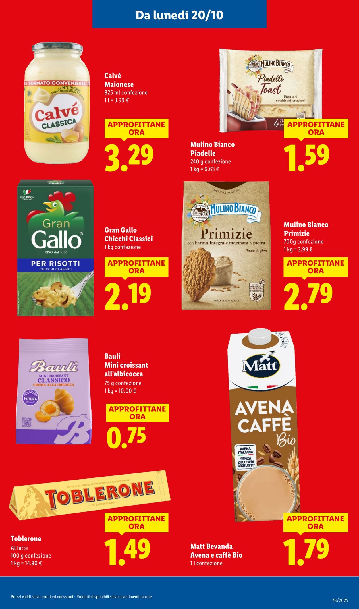 Volantino Lidl 20.10.2025 - 26.10.2025