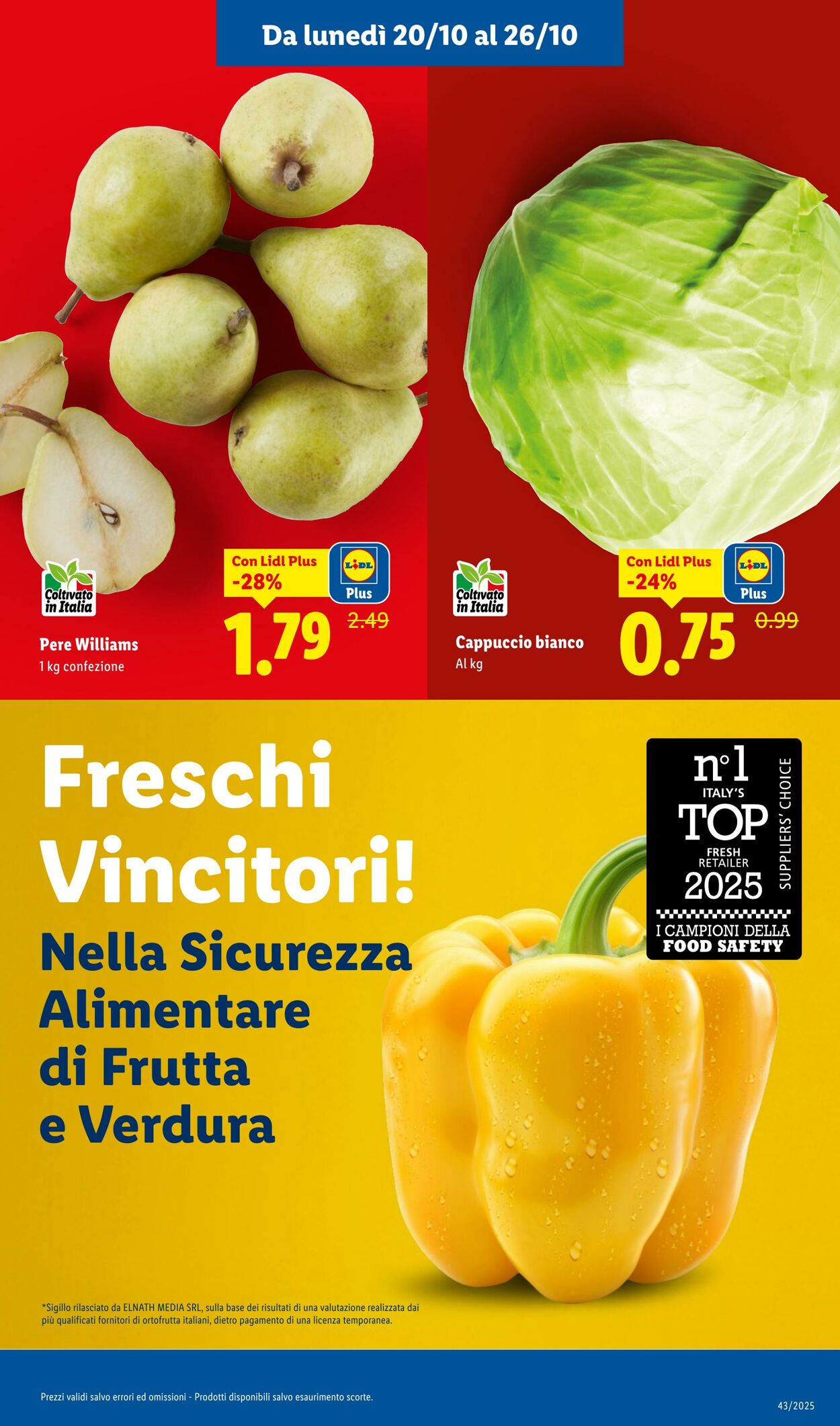 Volantino Lidl 20.10.2025 - 26.10.2025