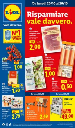 Volantino Lidl 20.10.2025 - 26.10.2025