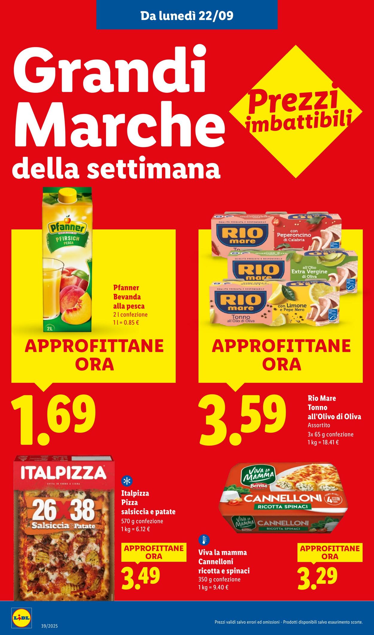 Volantino Lidl 22.09.2025 - 28.09.2025