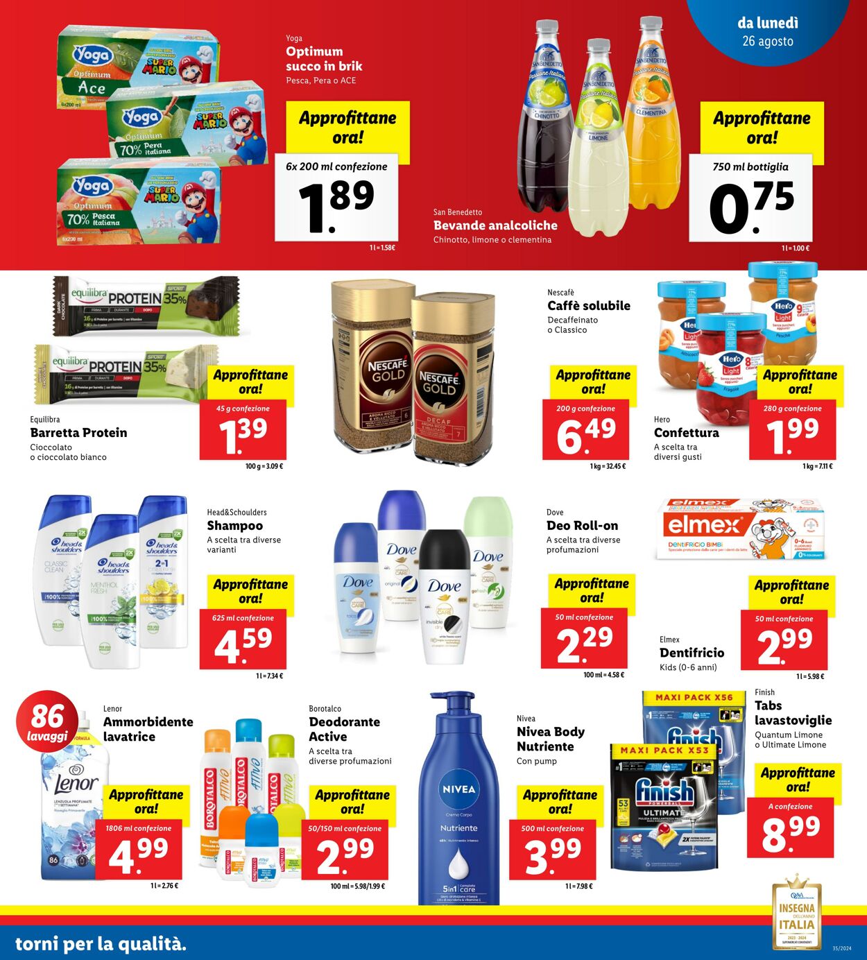 Volantino Lidl 26.08.2024 - 01.09.2024