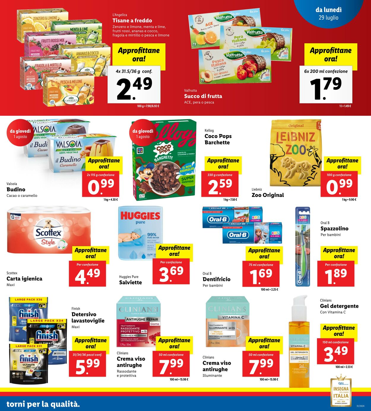 Volantino Lidl 29.07.2024 - 04.08.2024