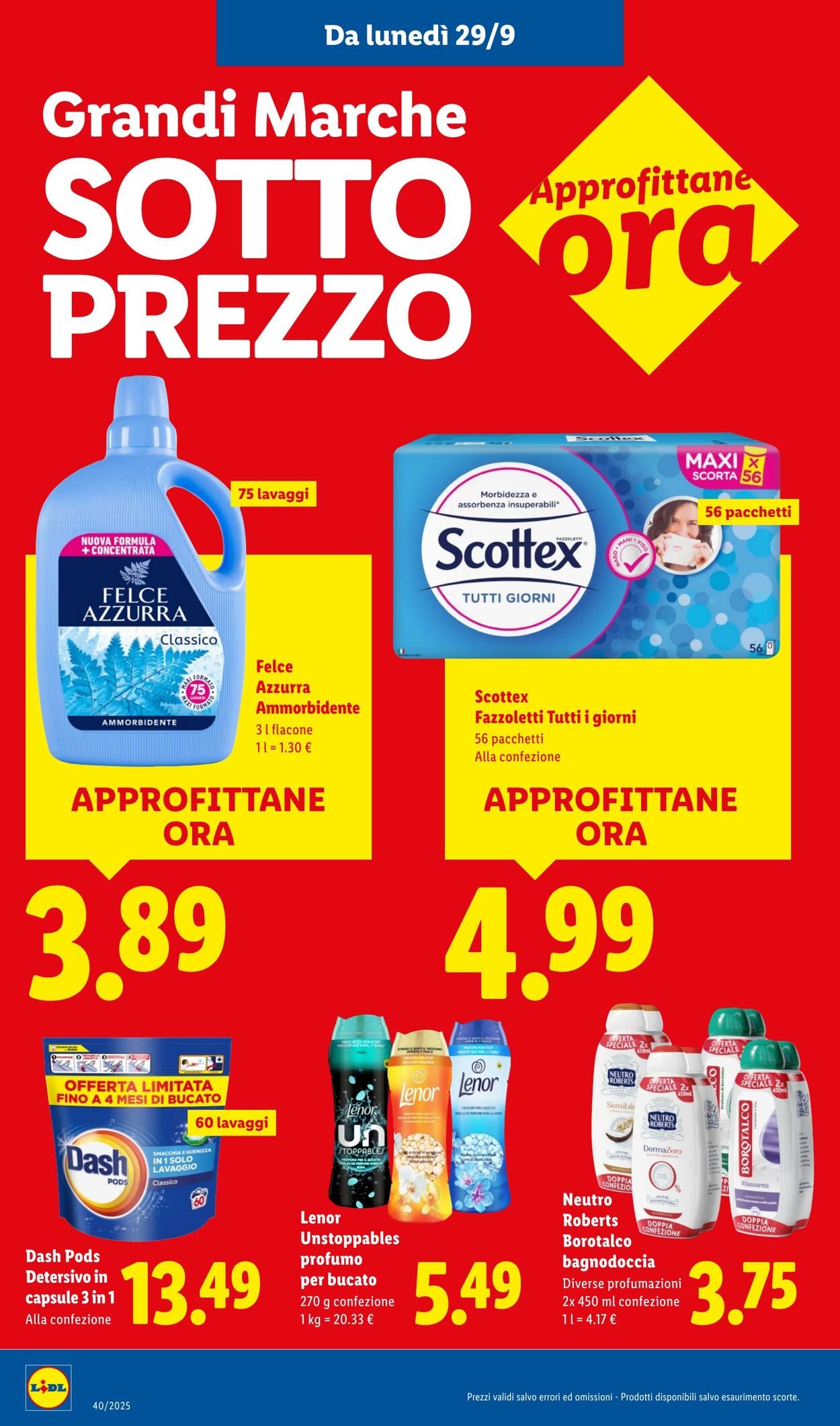 Volantino Lidl 29.09.2025 - 05.10.2025