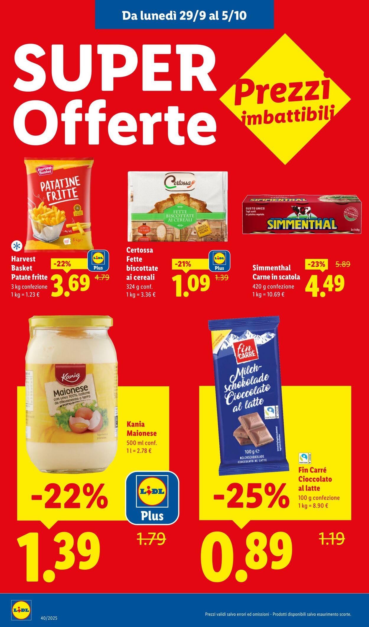 Volantino Lidl 29.09.2025 - 05.10.2025
