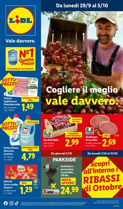 Volantino Lidl 29.09.2025 - 05.10.2025