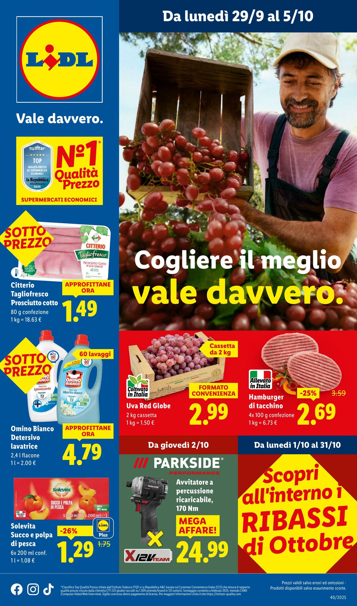 Volantino Lidl 29.09.2025 - 05.10.2025