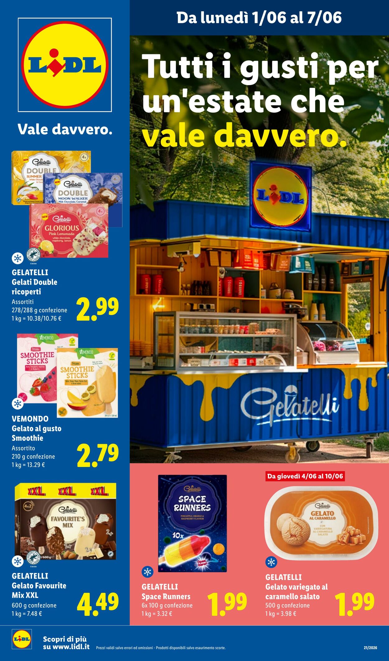 Volantino Lidl - Offerte valide dall'1/06 al 7/06 - Tutti i gusti dell'estate | Lidl Italia - lidl.it 28 mag, 2026 - 5 giu, 2026