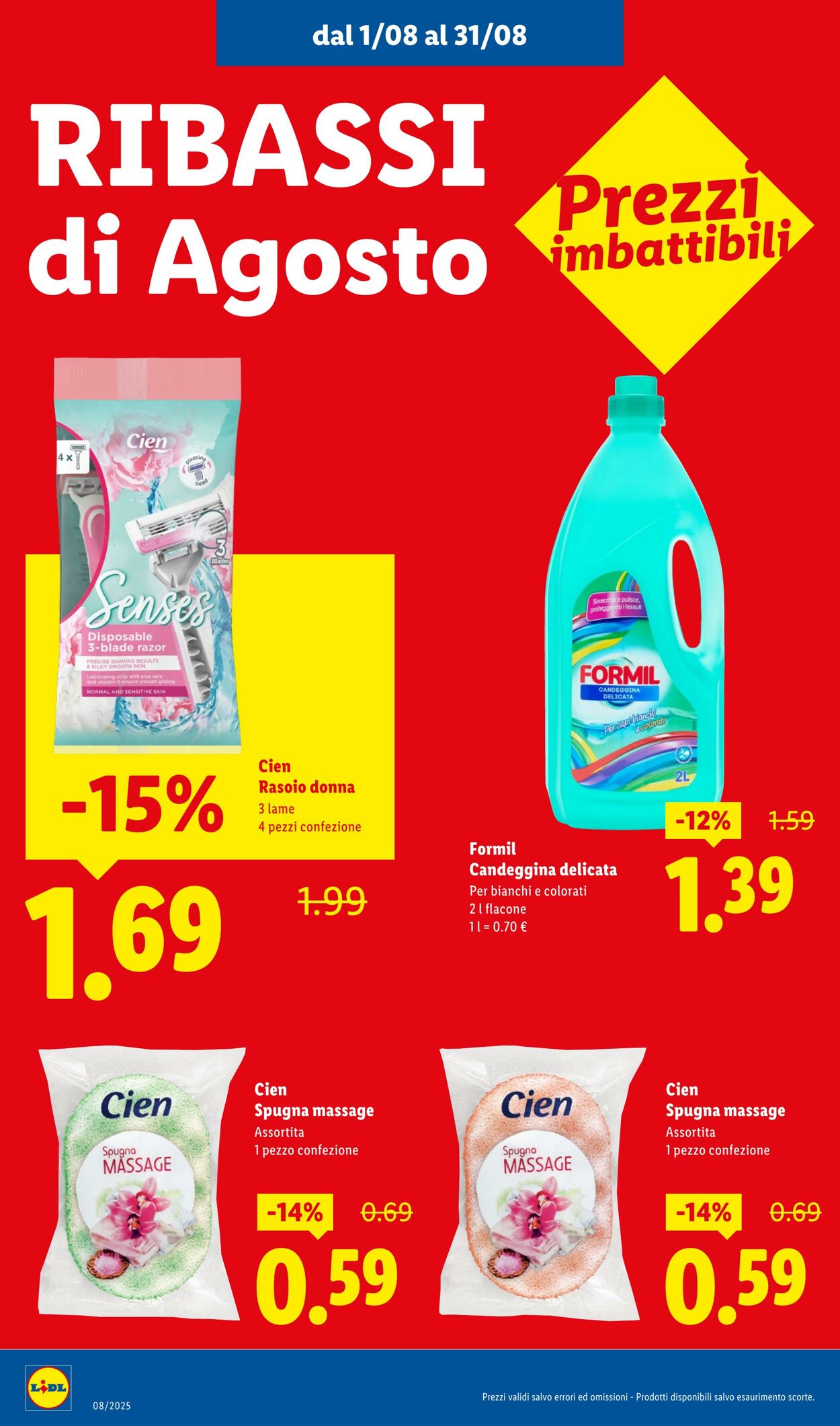 Volantino Lidl 01.08.2025 - 31.08.2025