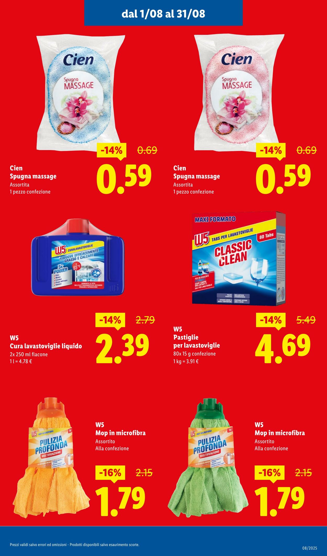 Volantino Lidl 01.08.2025 - 31.08.2025