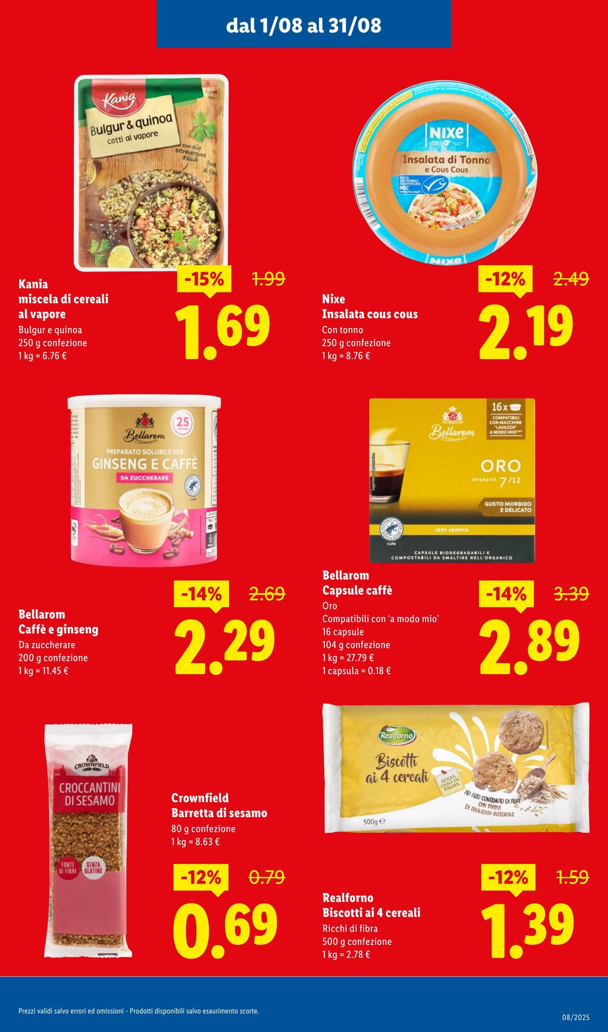 Volantino Lidl 01.08.2025 - 31.08.2025