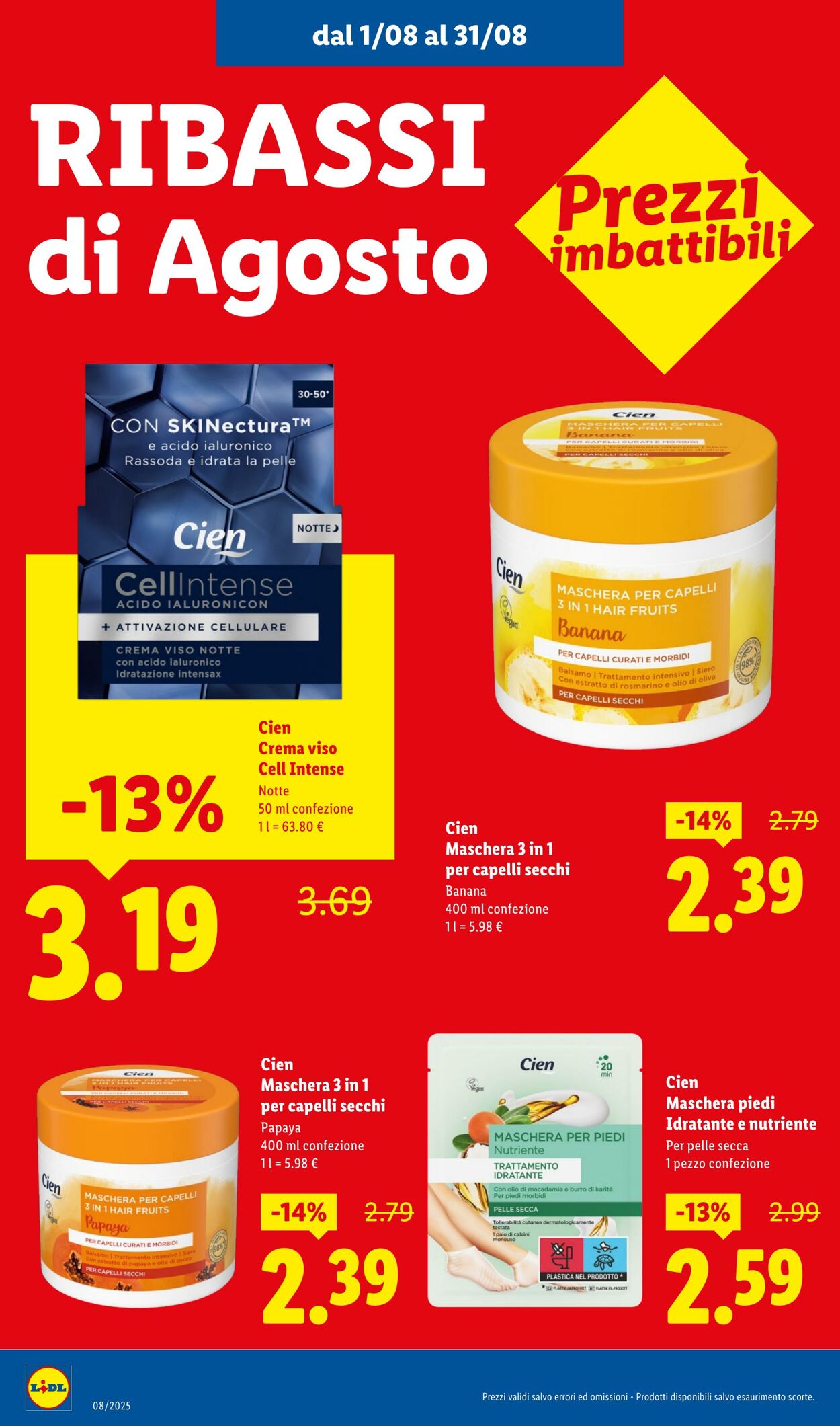 Volantino Lidl 01.08.2025 - 31.08.2025