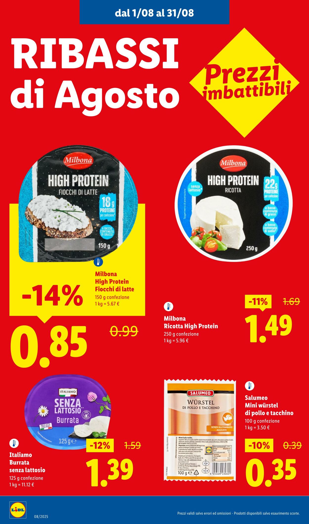 Volantino Lidl 01.08.2025 - 31.08.2025