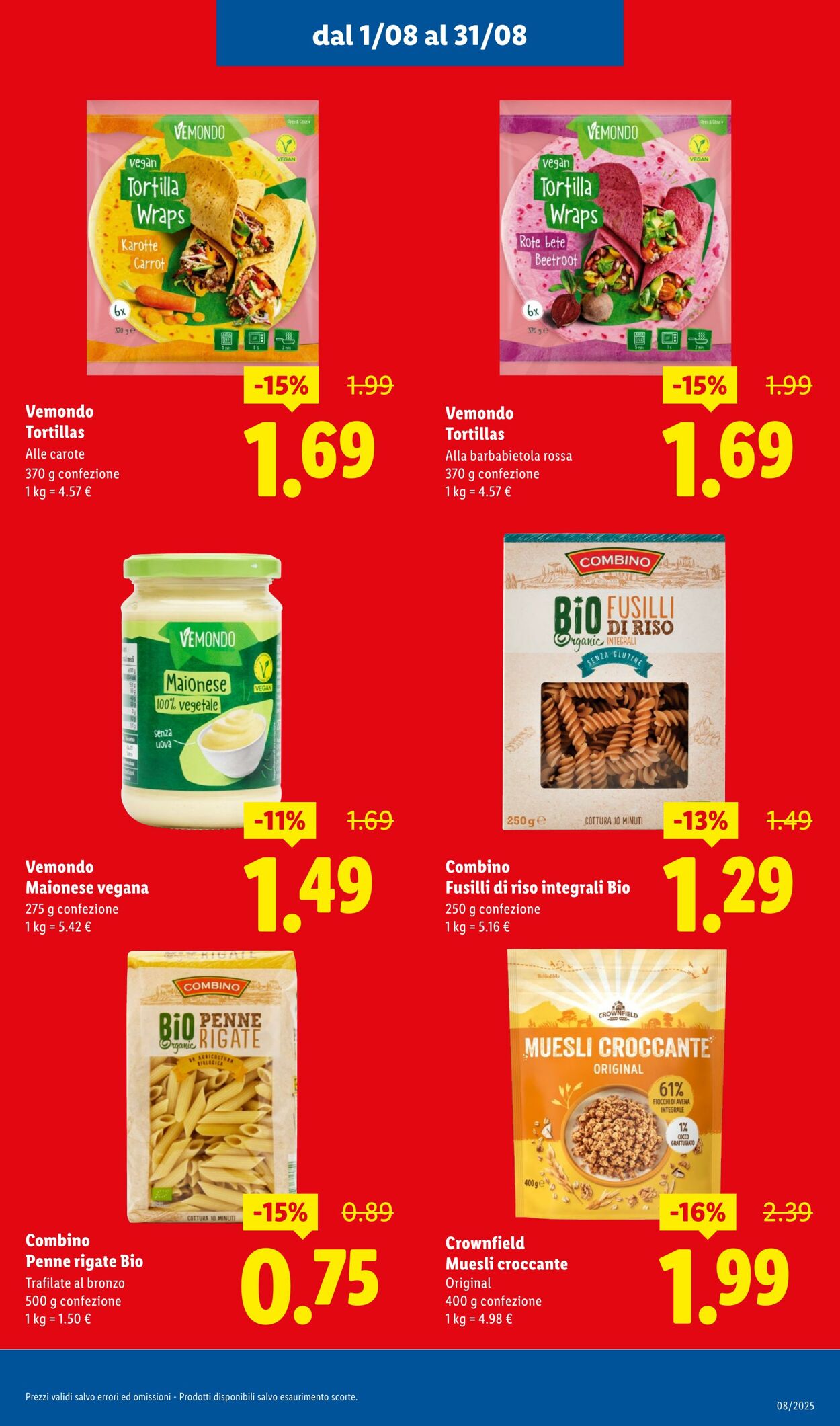 Volantino Lidl 01.08.2025 - 31.08.2025