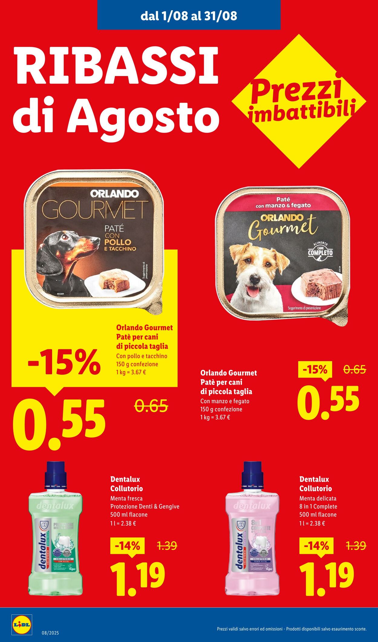 Volantino Lidl 01.08.2025 - 31.08.2025