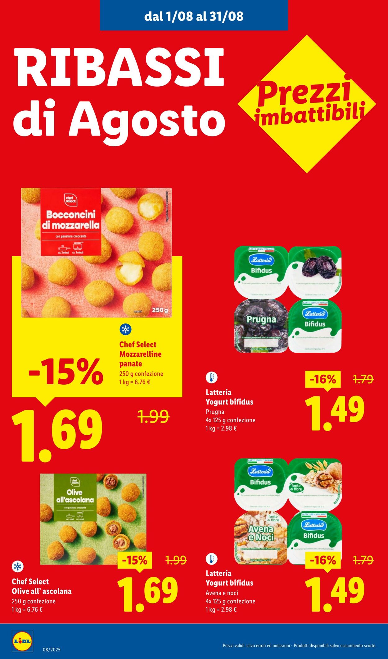 Volantino Lidl 01.08.2025 - 31.08.2025