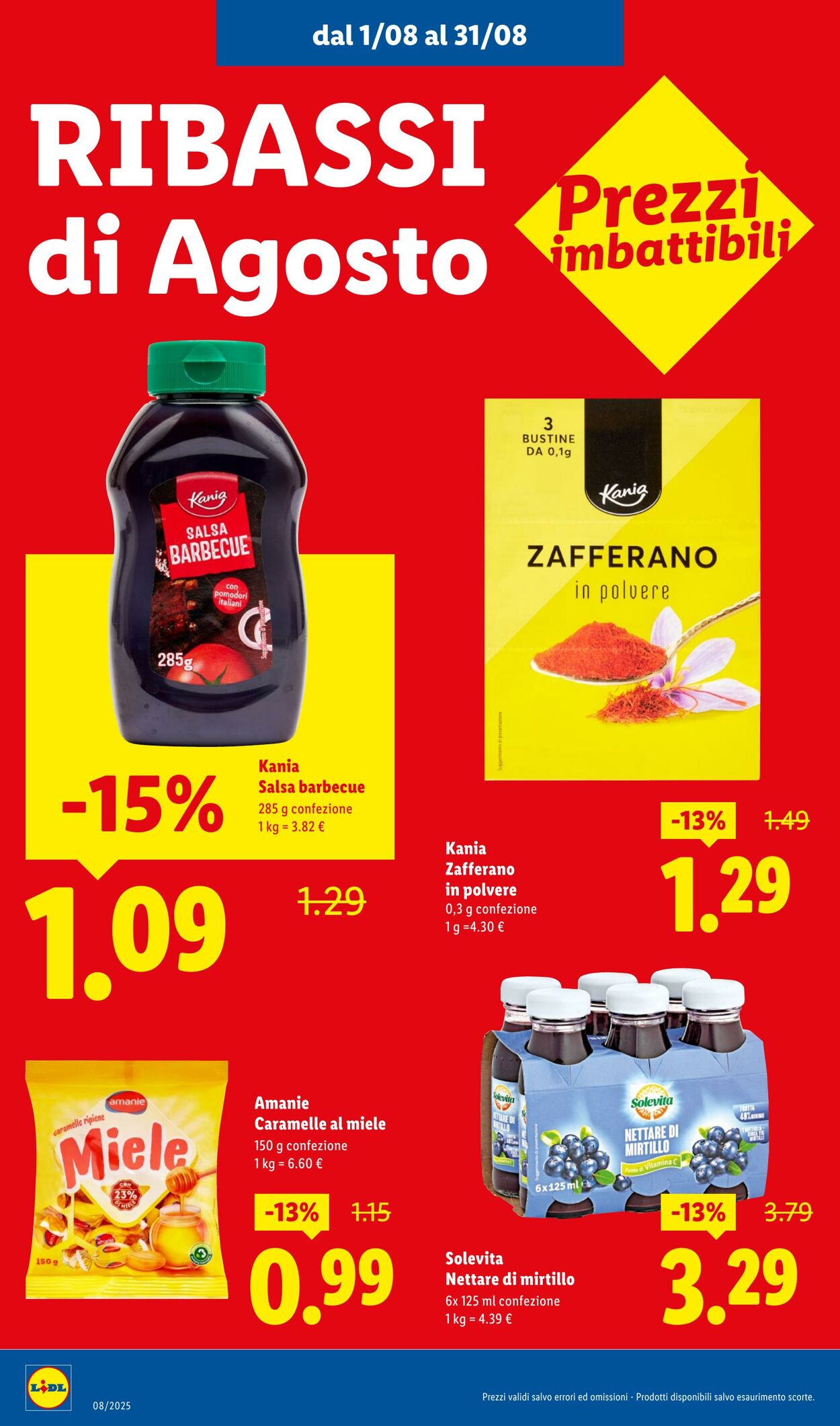 Volantino Lidl 01.08.2025 - 31.08.2025