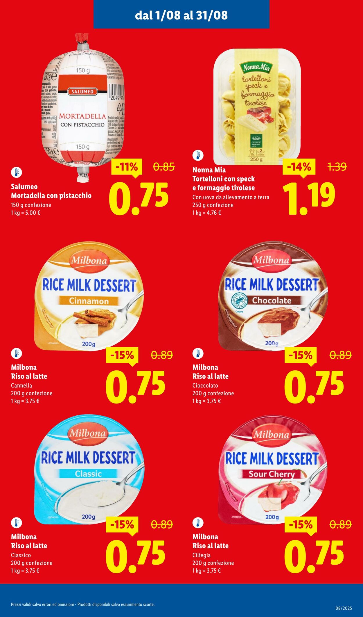 Volantino Lidl 01.08.2025 - 31.08.2025