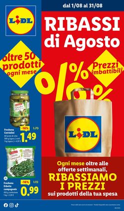 Volantino Lidl 01.08.2025 - 31.08.2025
