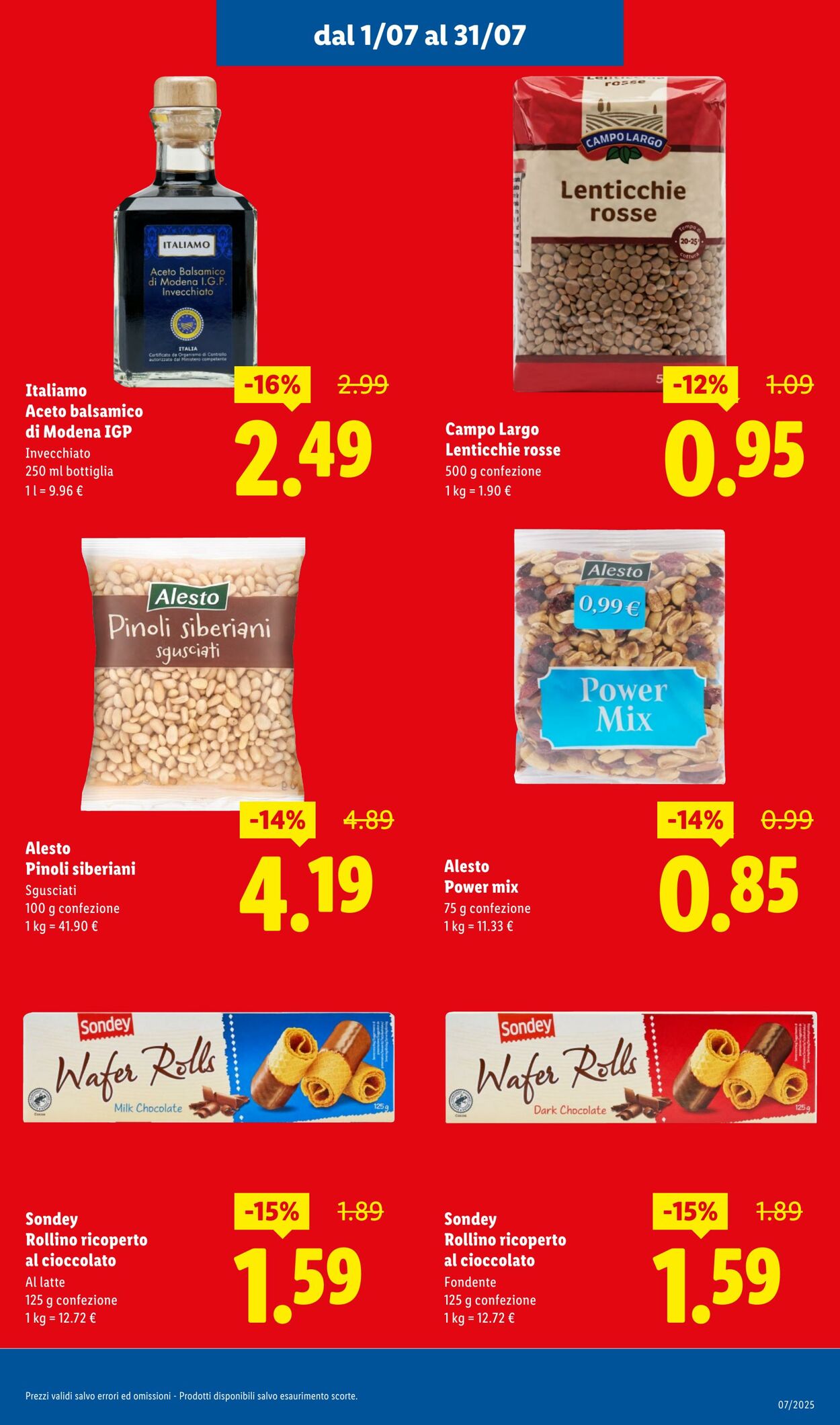 Volantino Lidl 01.07.2025 - 31.07.2025