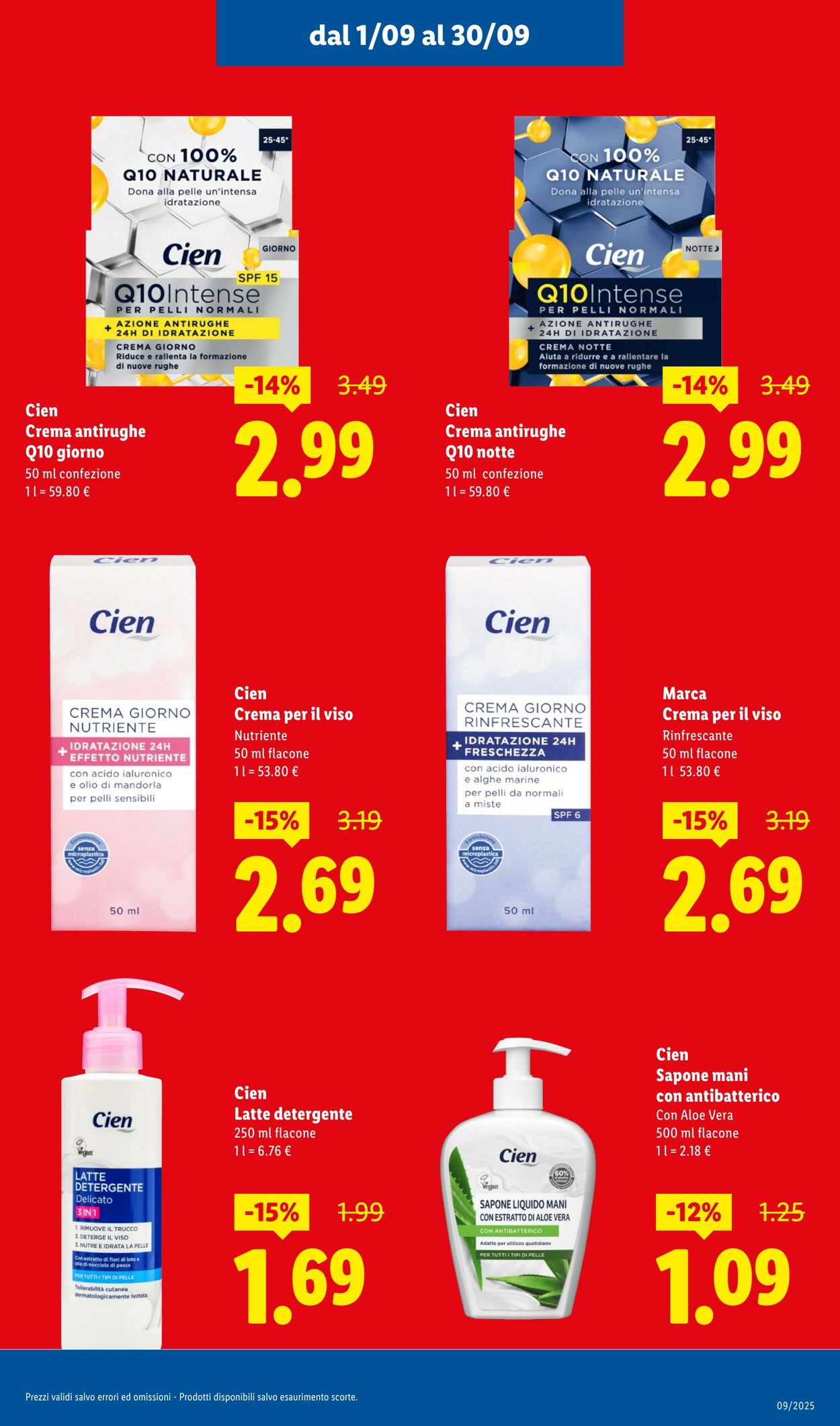 Volantino Lidl 01.09.2025 - 30.09.2025