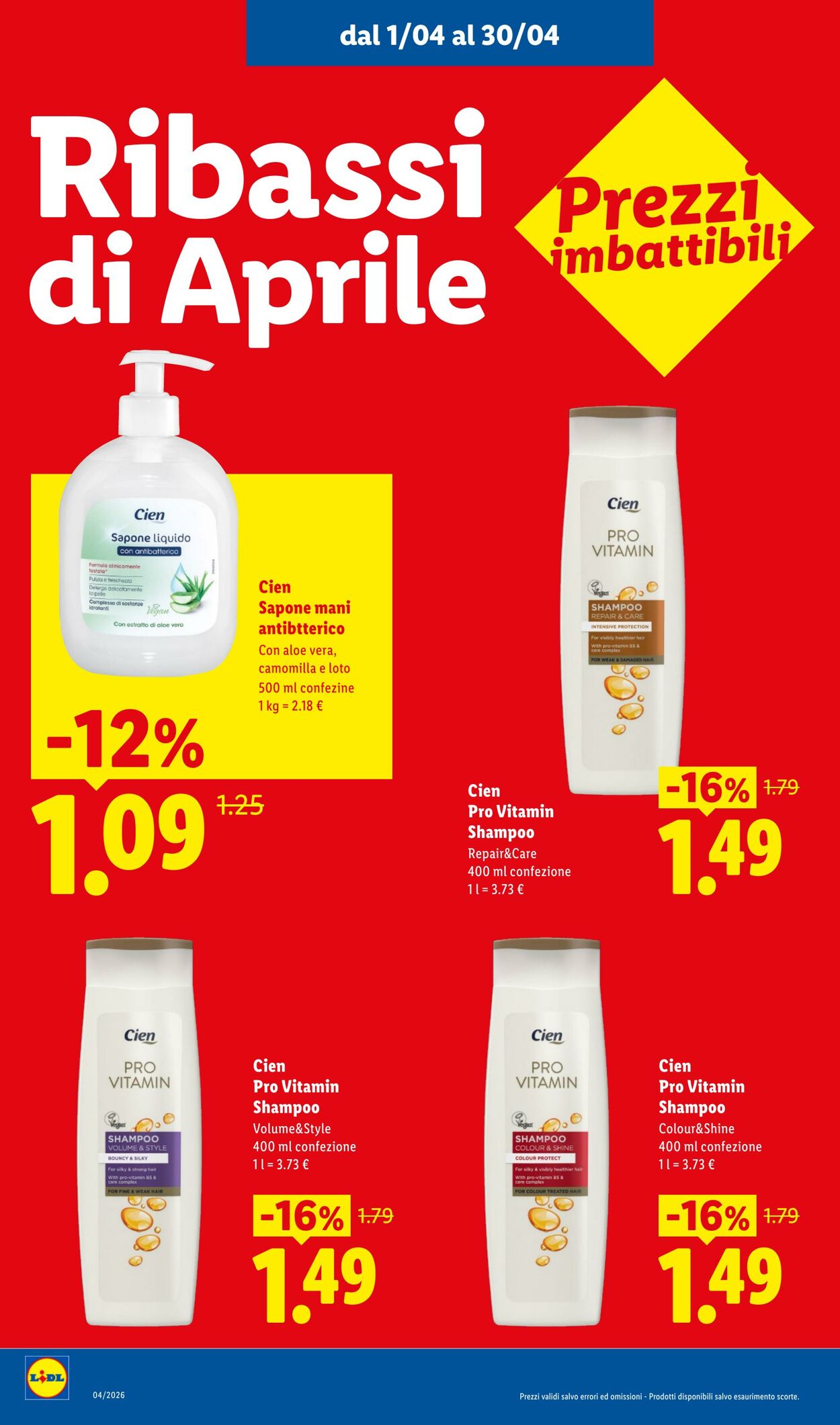 Volantino Lidl 08.04.2026 - 16.04.2026