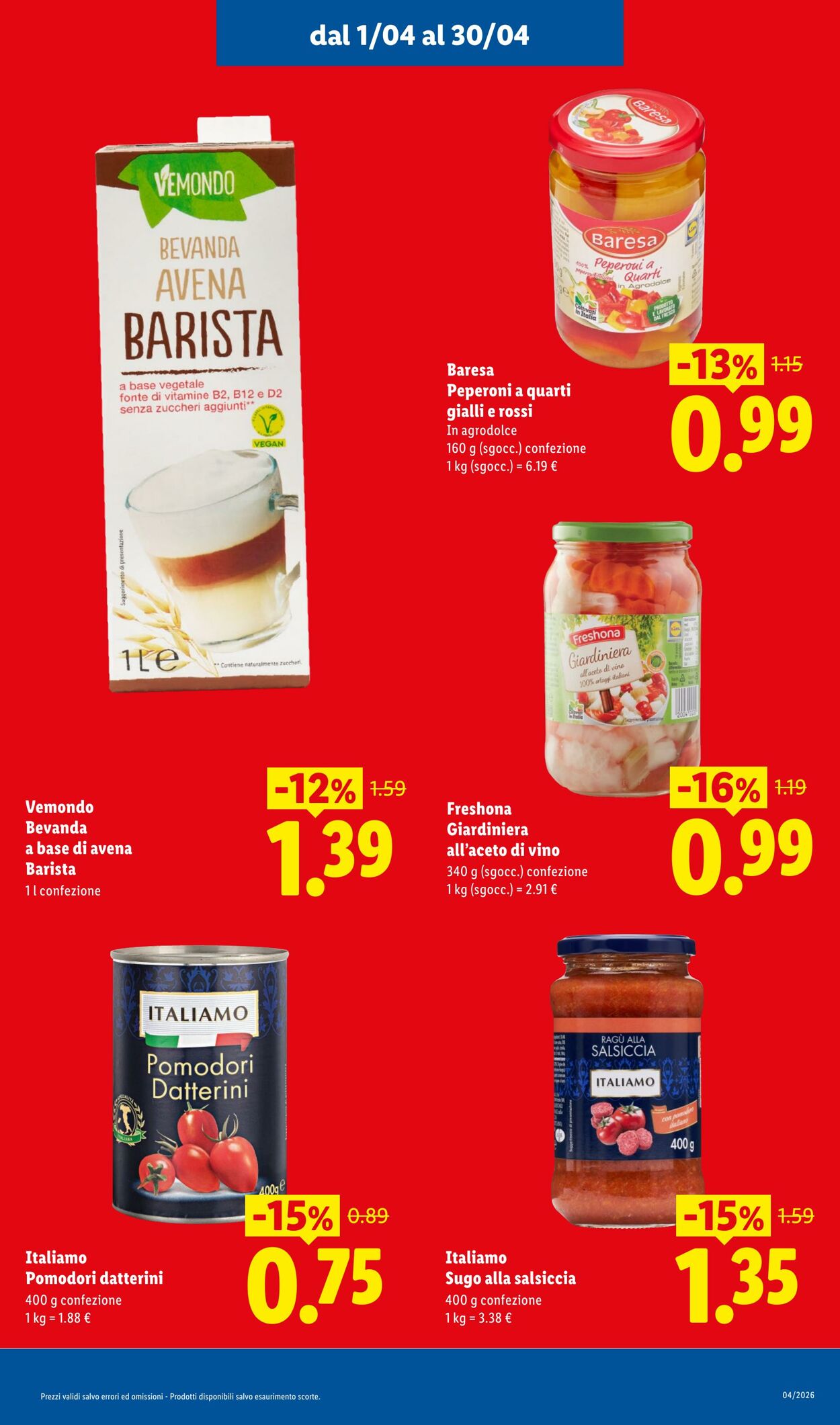 Volantino Lidl 08.04.2026 - 16.04.2026