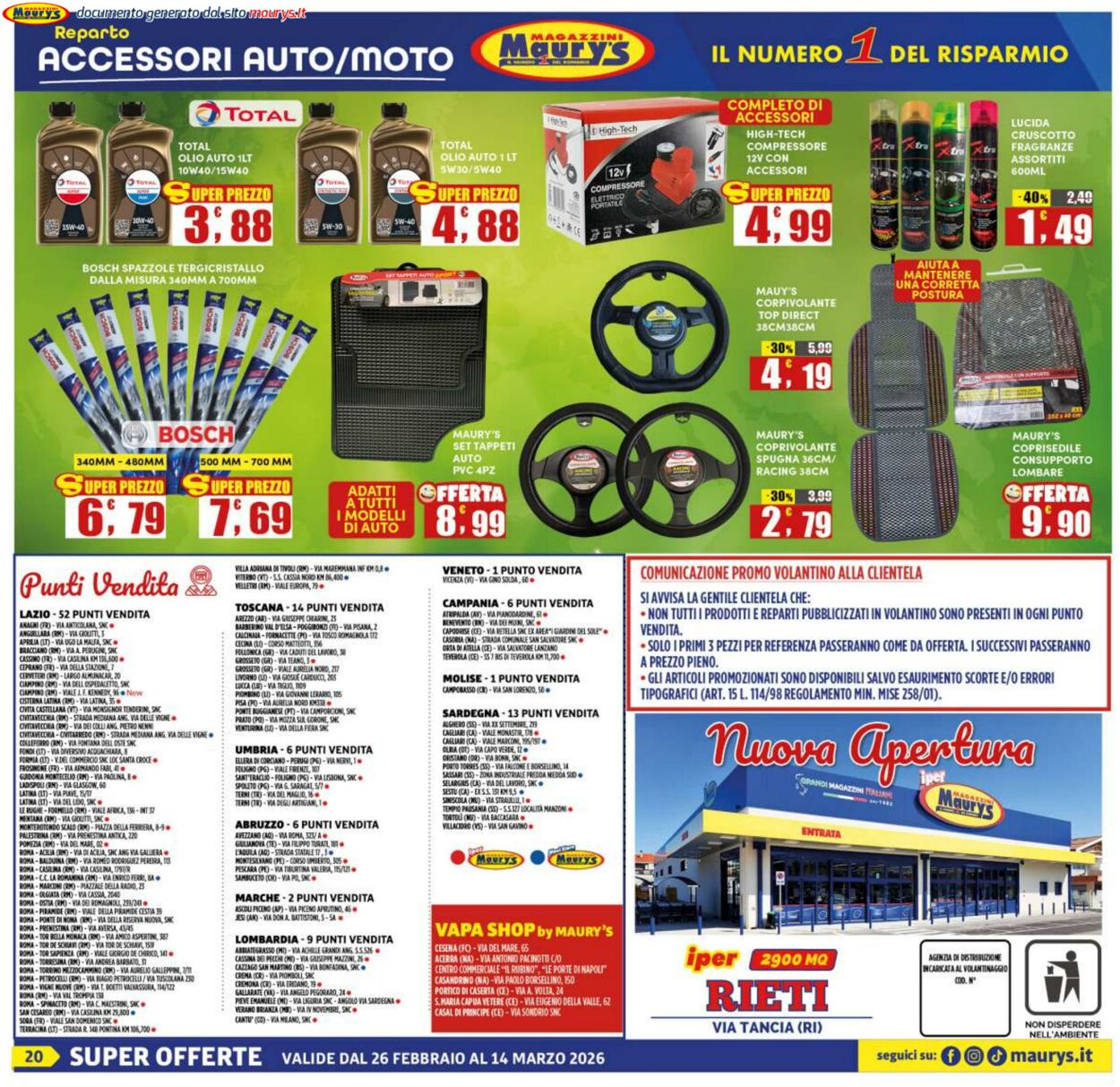 Volantino Maury's 25.02.2026 - 05.03.2026