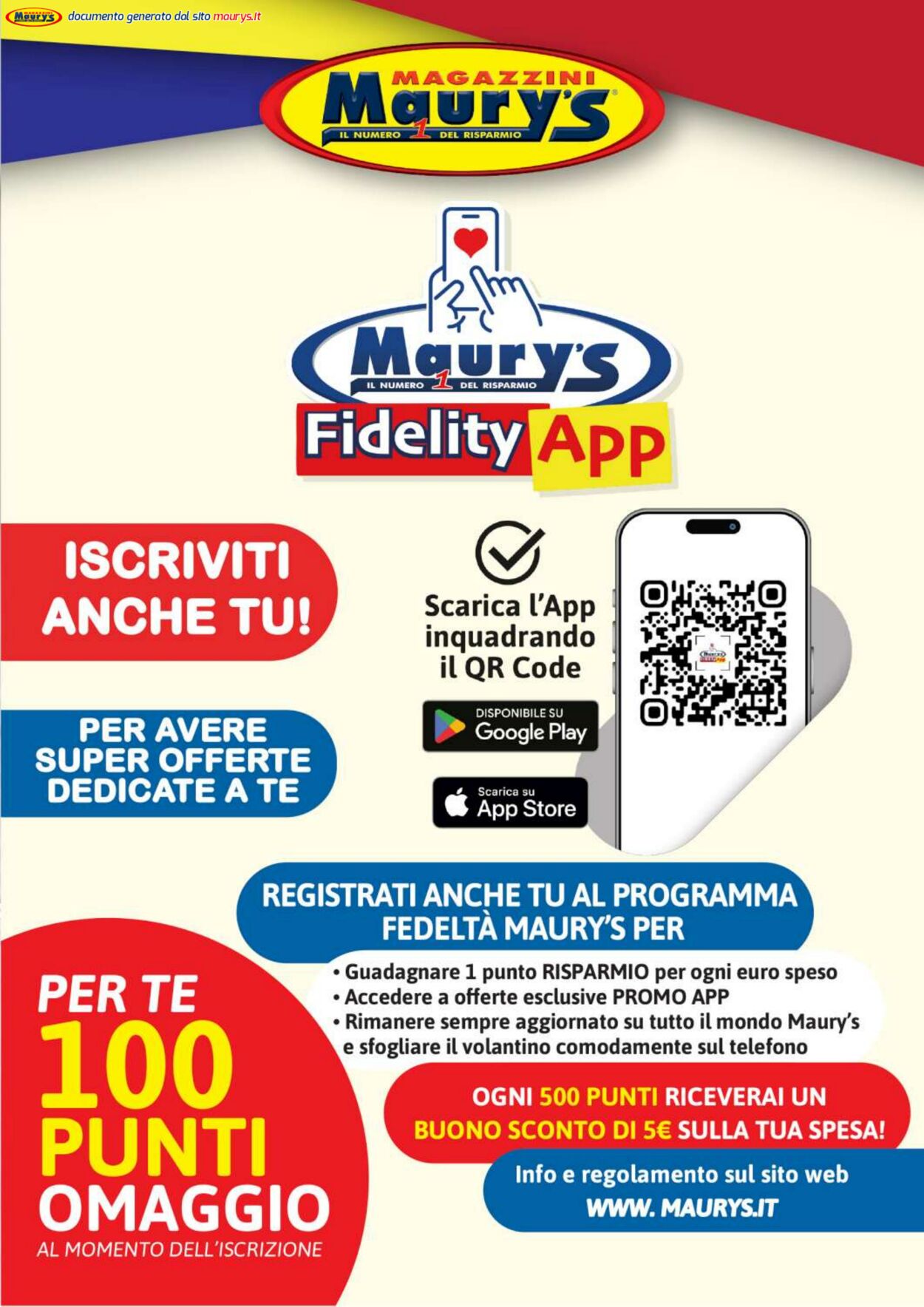Volantino Maury's 16.03.2026 - 24.03.2026