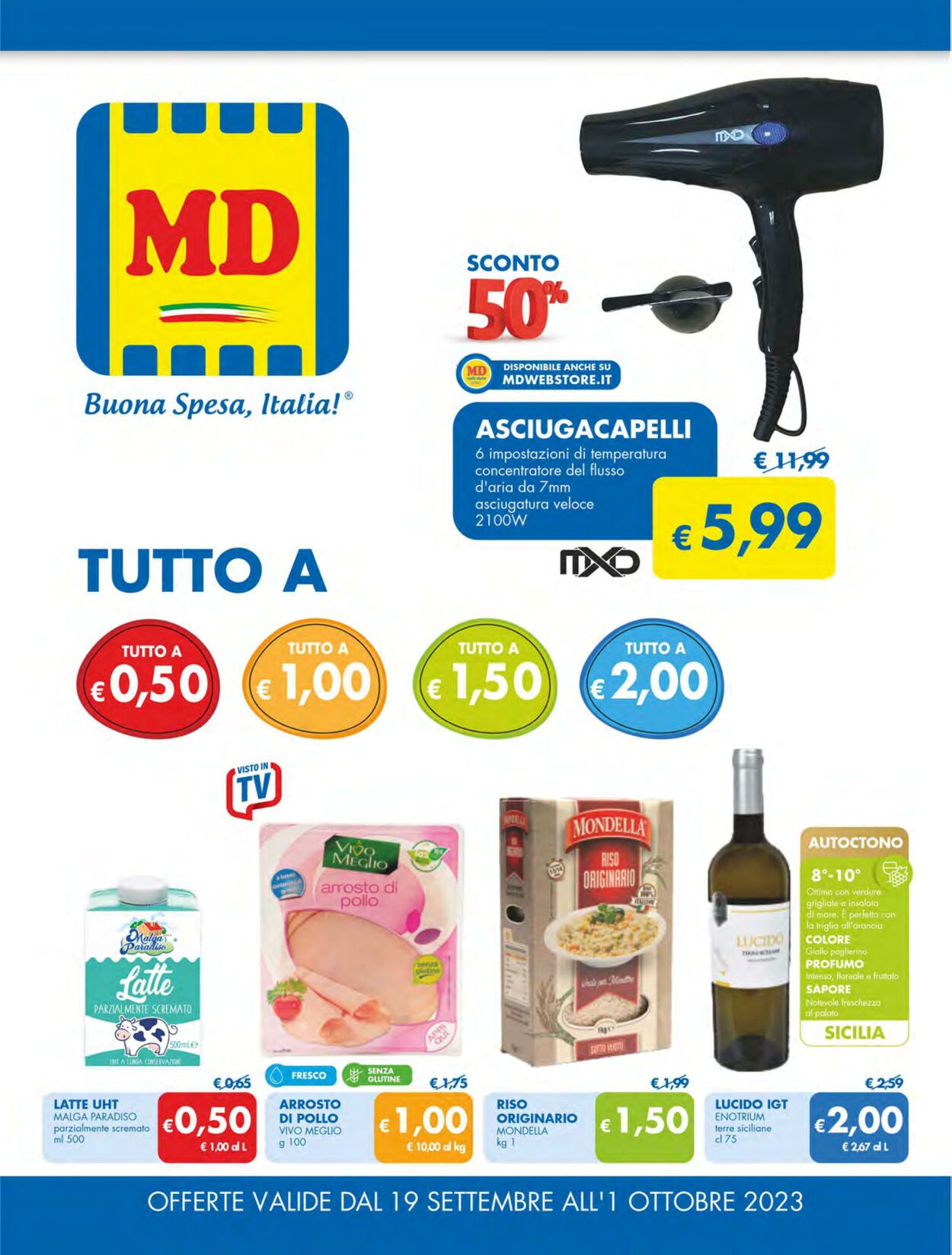Volantino MD Discount - MD Discount 19 set, 2023 - 1 ott, 2023