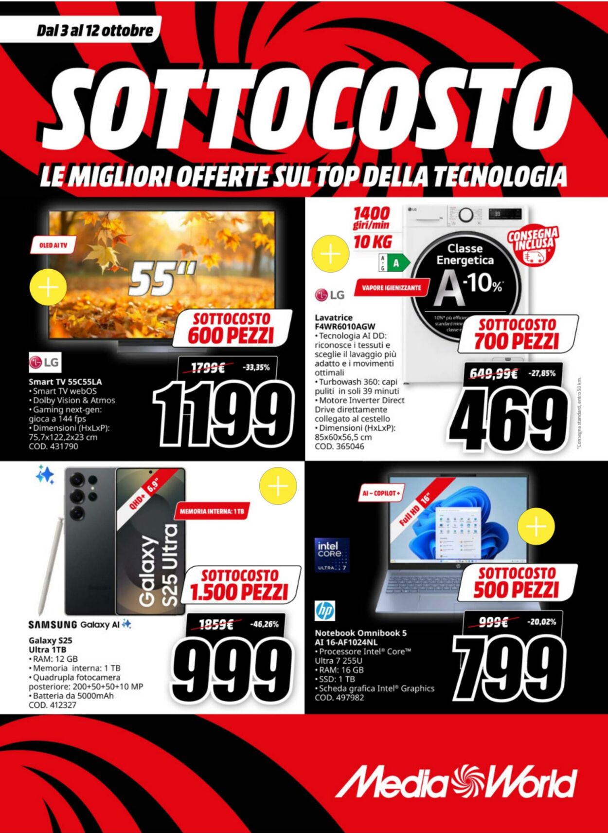 Volantino Media World 03.10.2025 - 12.10.2025