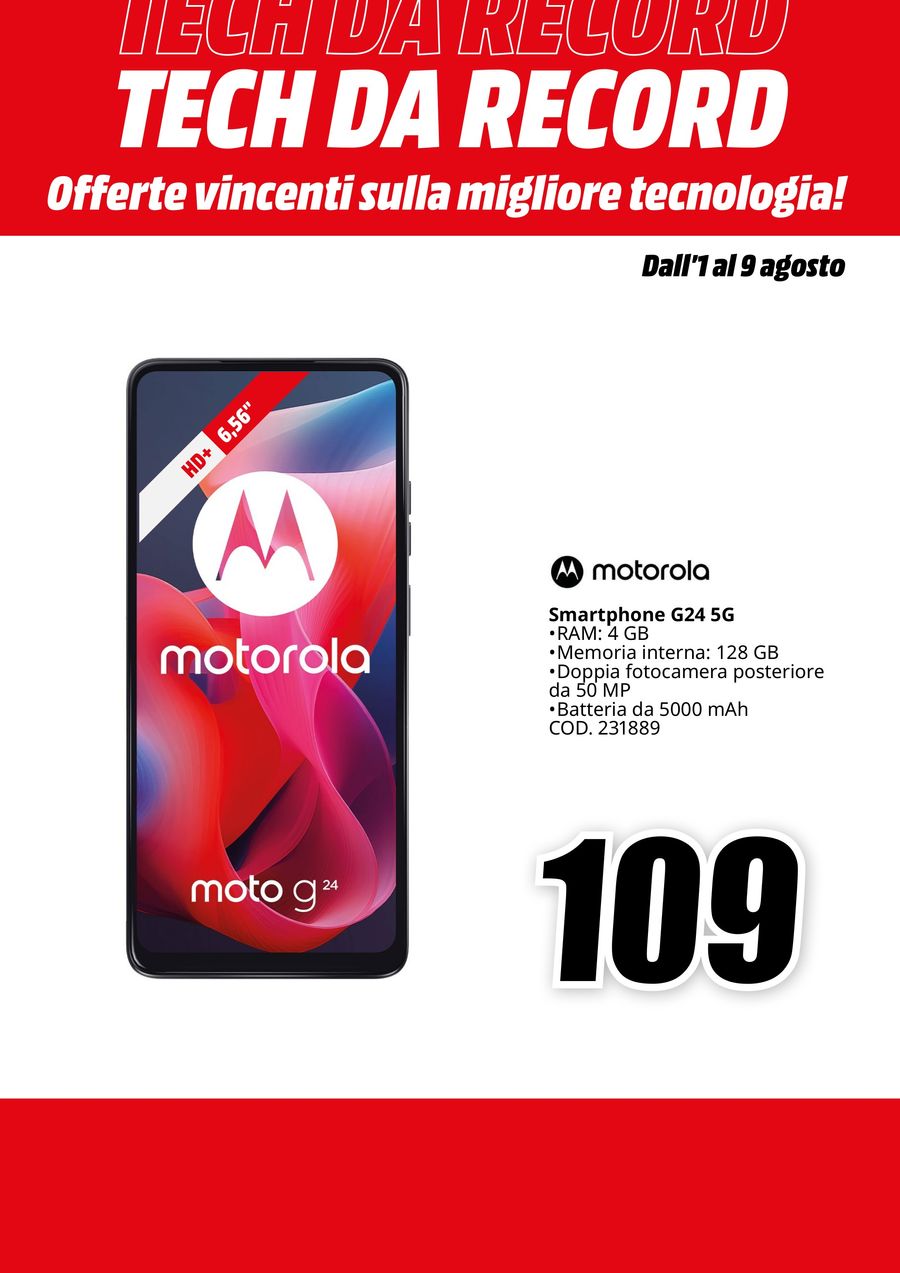 Volantino Media World 01.08.2024 - 09.08.2024