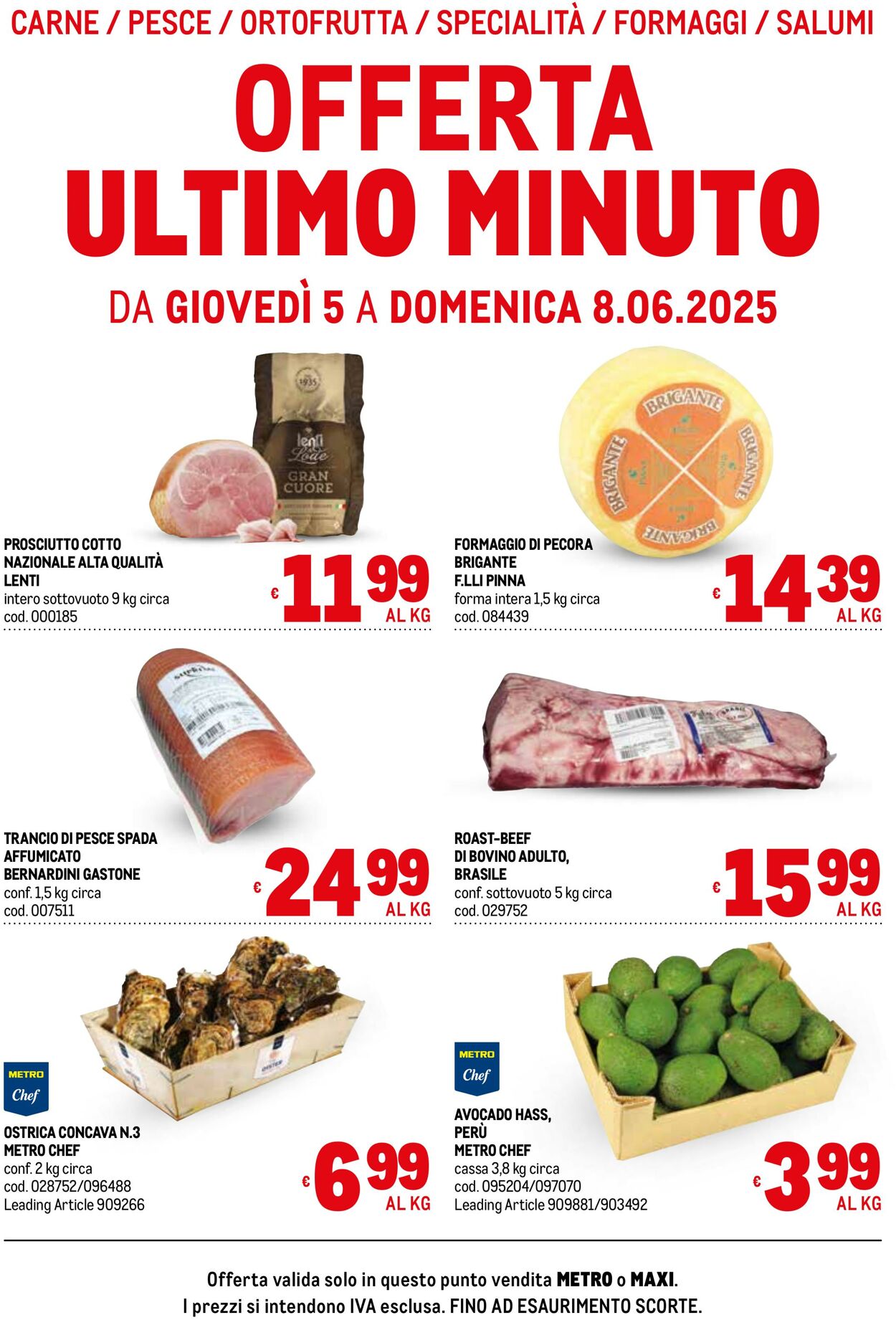 Volantino Metro 05.06.2025 - 08.06.2025
