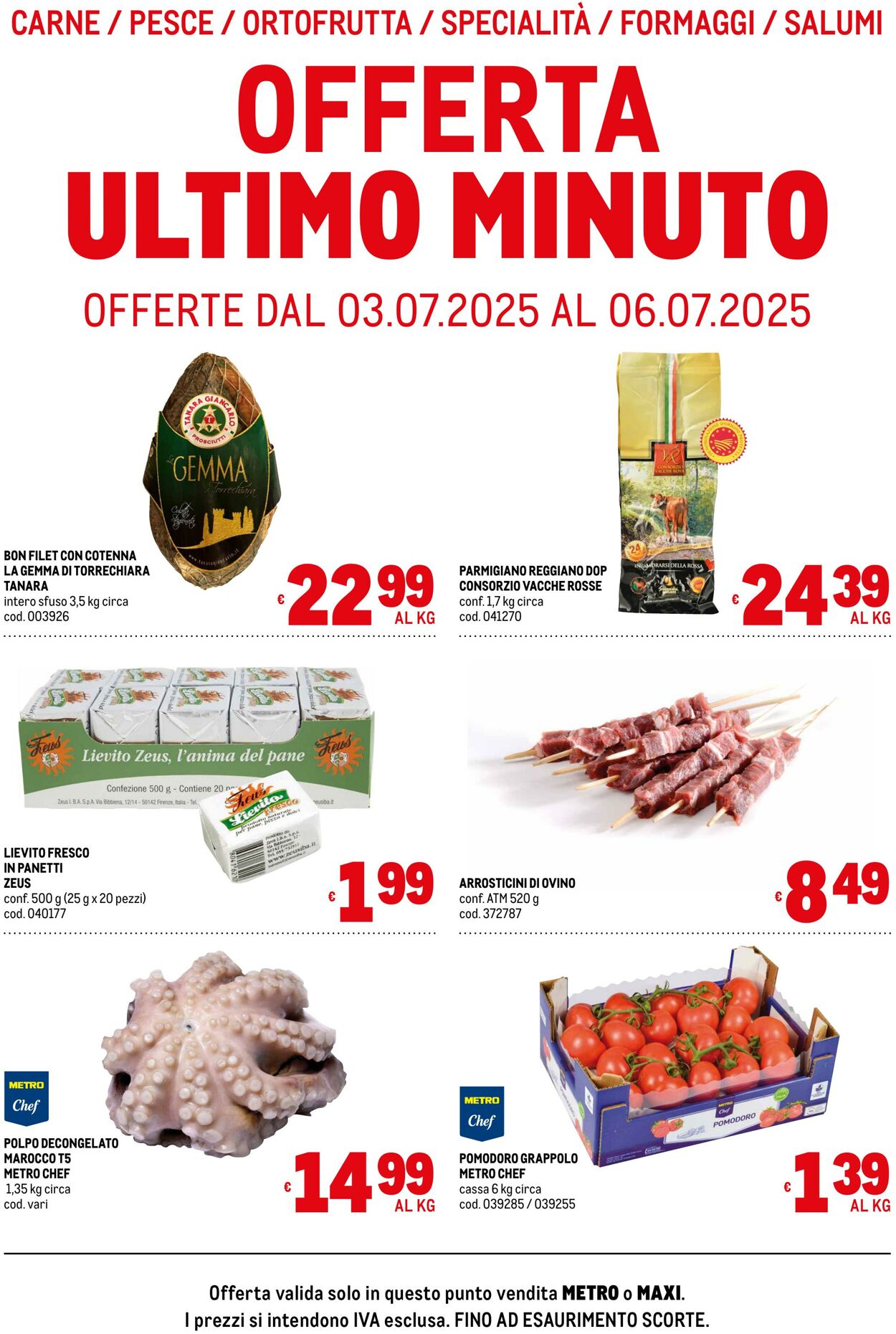Volantino Metro 03.07.2025 - 06.07.2025